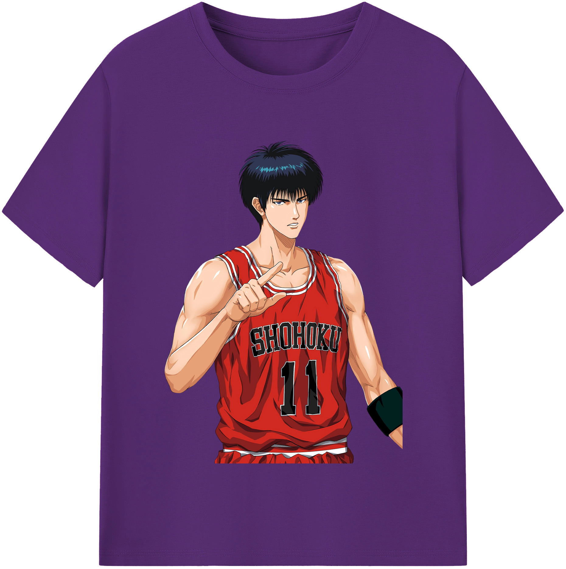 SLAM DUNK／スラムダンク 綿100％半袖Tシャツ（フロントプリント）