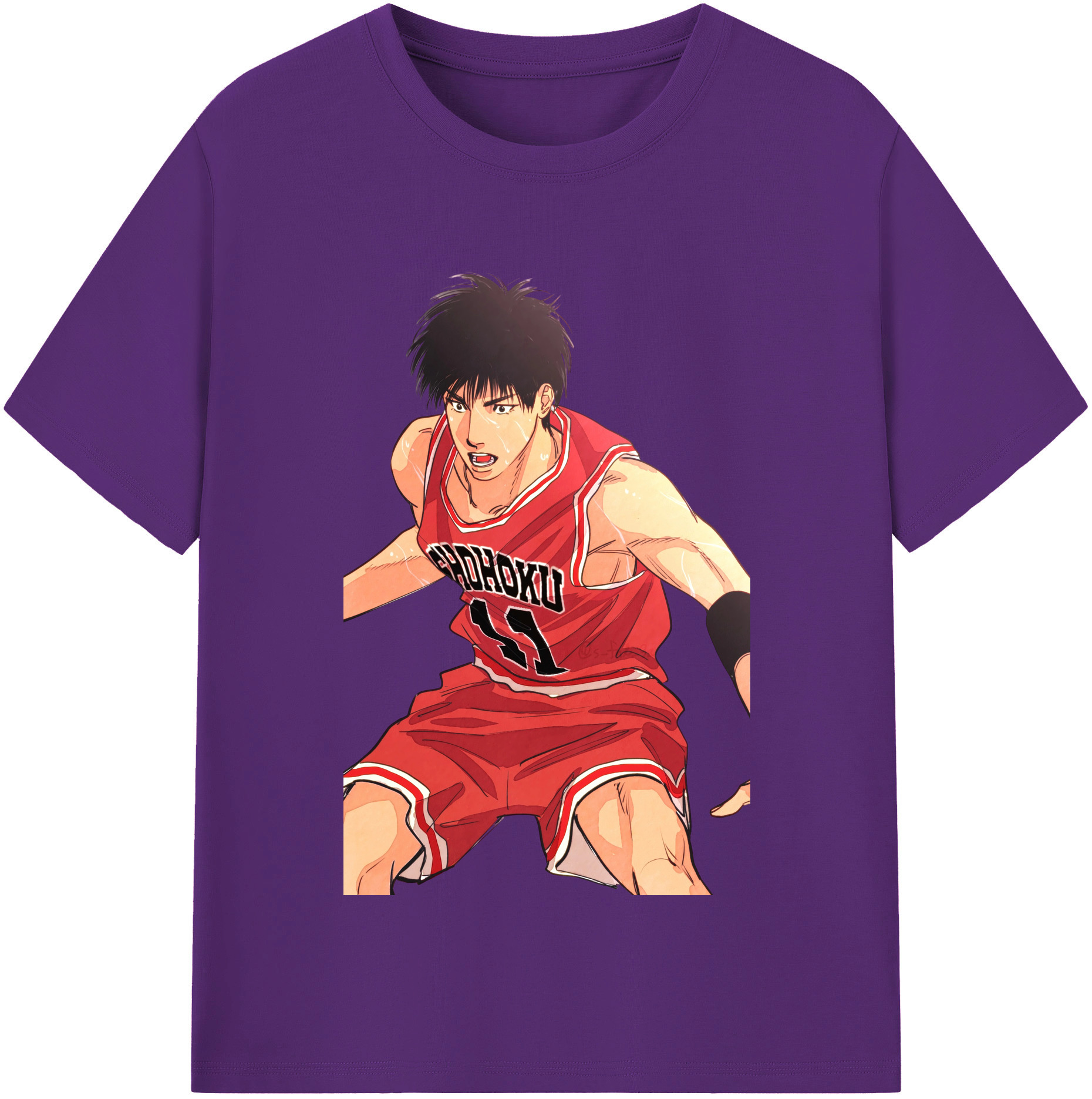 SLAM DUNK／スラムダンク 綿100％半袖Tシャツ（フロントプリント）