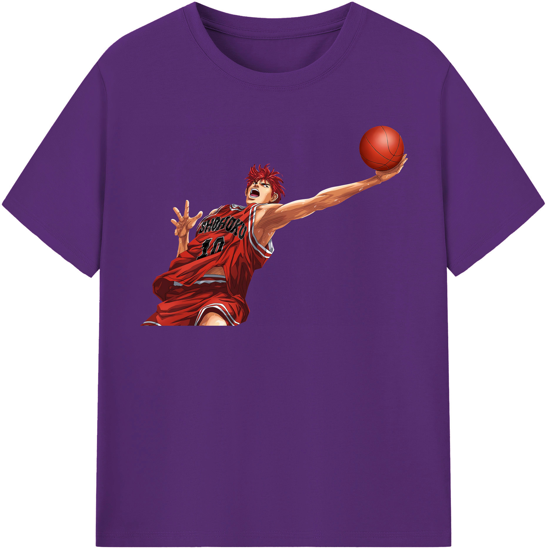 SLAM DUNK／スラムダンク 綿100％半袖Tシャツ（フロントプリント）