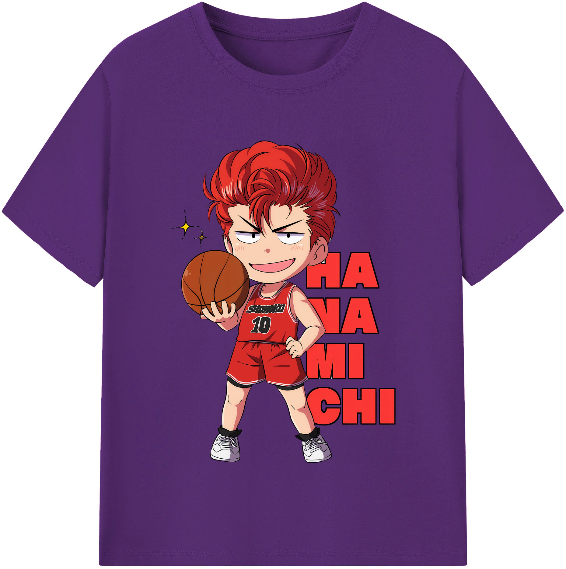 SLAM DUNK／スラムダンク 綿100％半袖Tシャツ（フロントプリント）