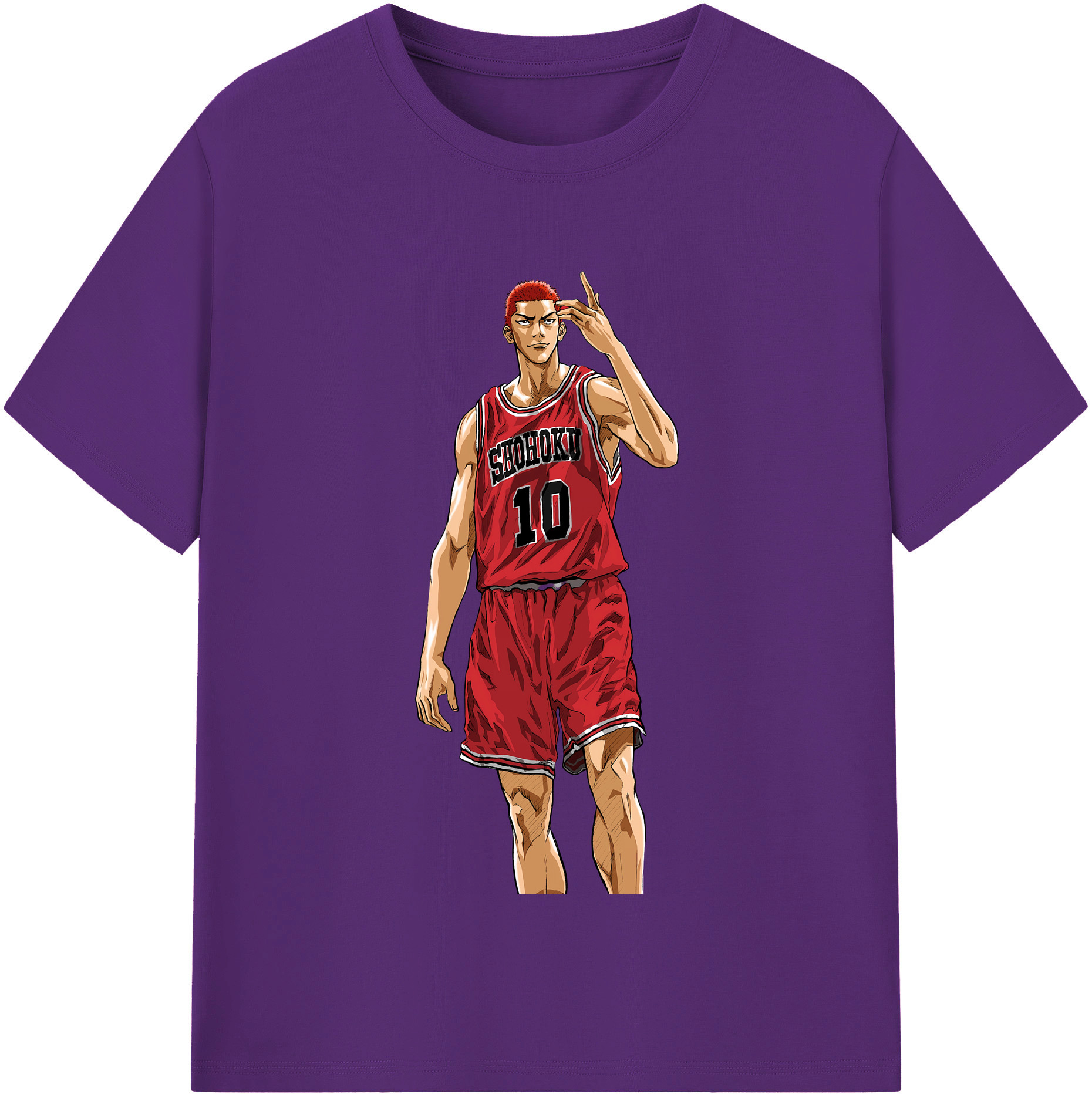 SLAM DUNK／スラムダンク 綿100％半袖Tシャツ（フロントプリント）