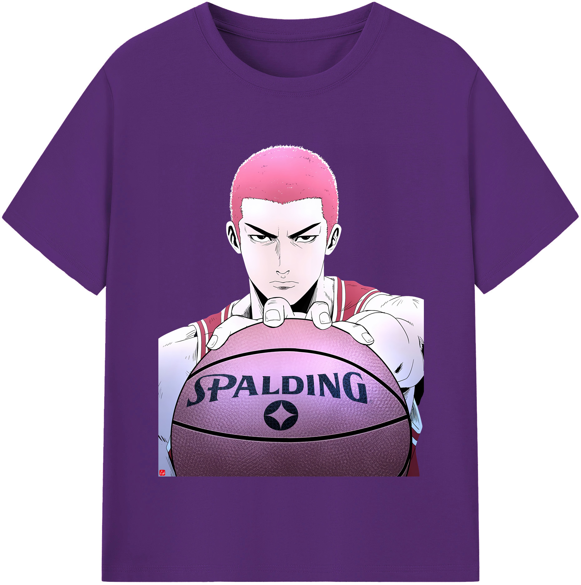 SLAM DUNK／スラムダンク 綿100％半袖Tシャツ（フロントプリント）