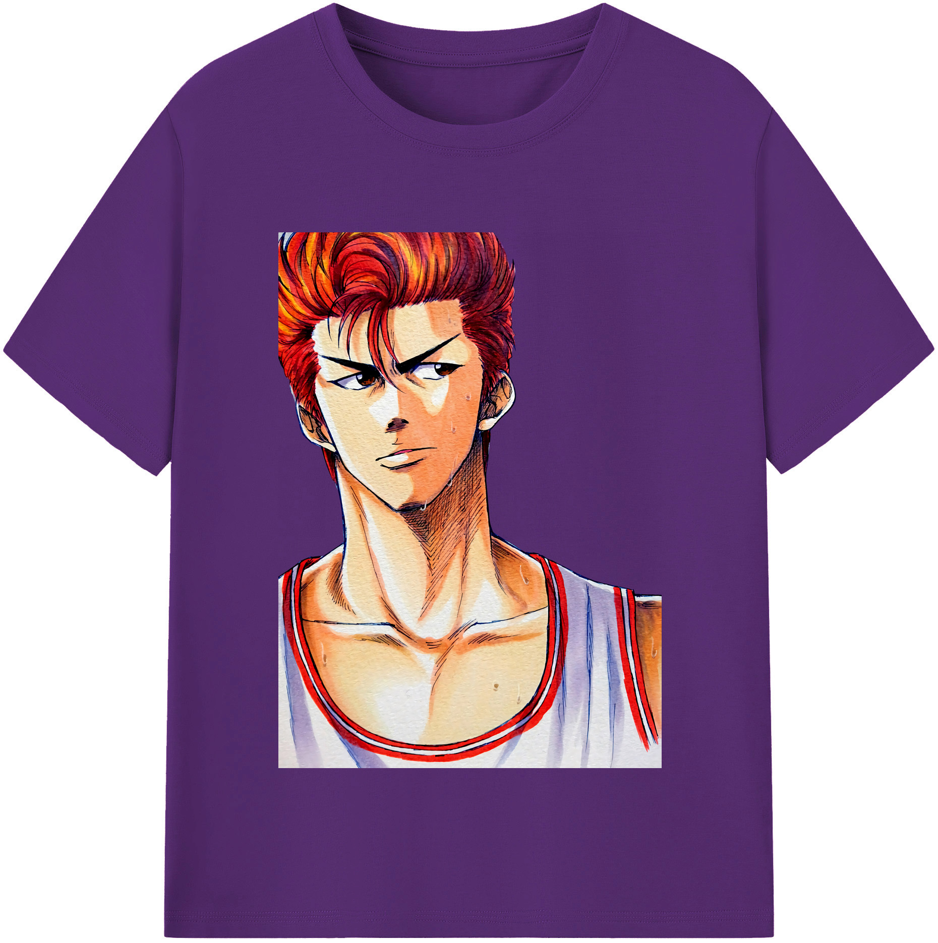 SLAM DUNK／スラムダンク 綿100％半袖Tシャツ（フロントプリント）