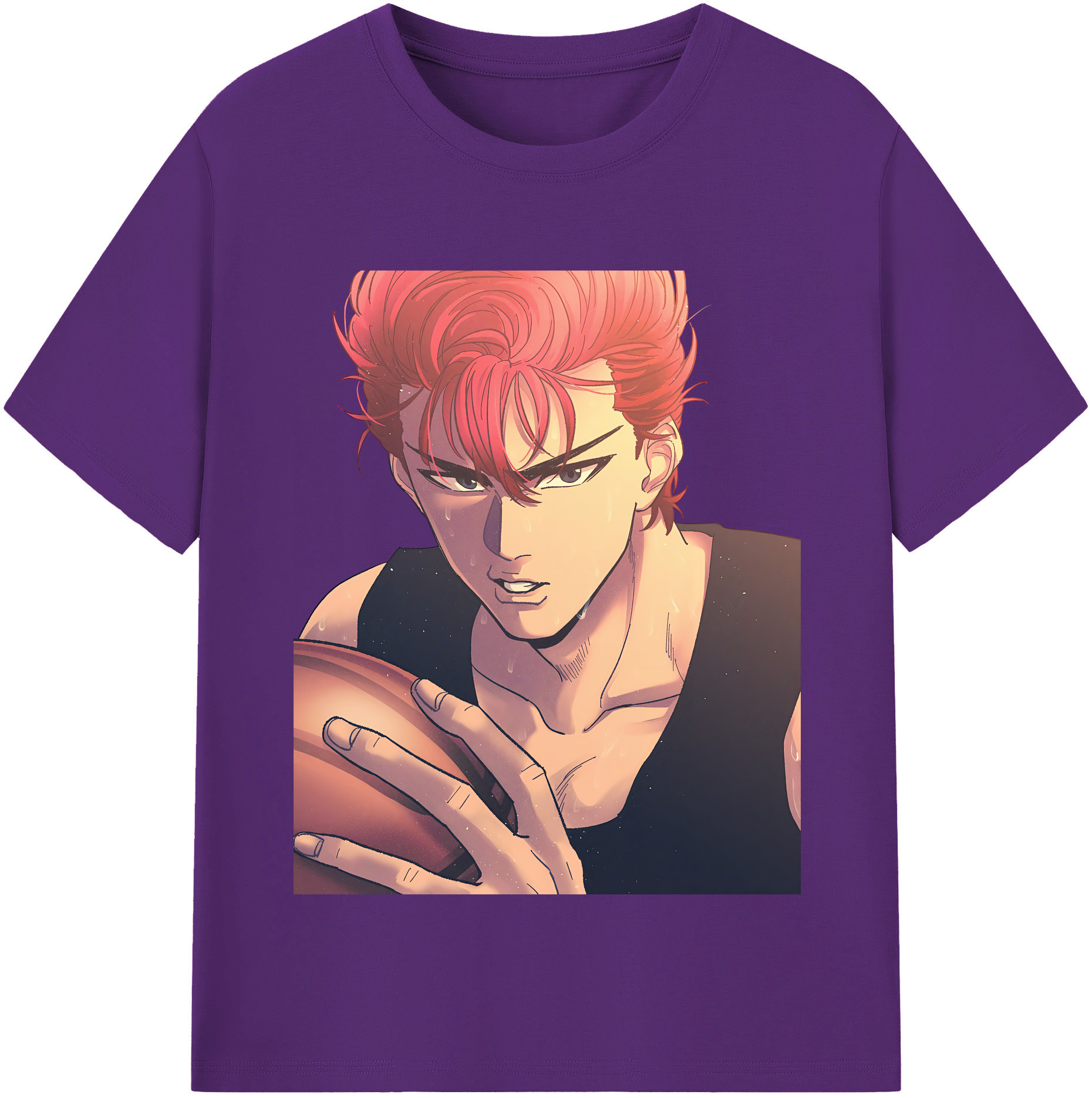 SLAM DUNK／スラムダンク 綿100％半袖Tシャツ（フロントプリント）