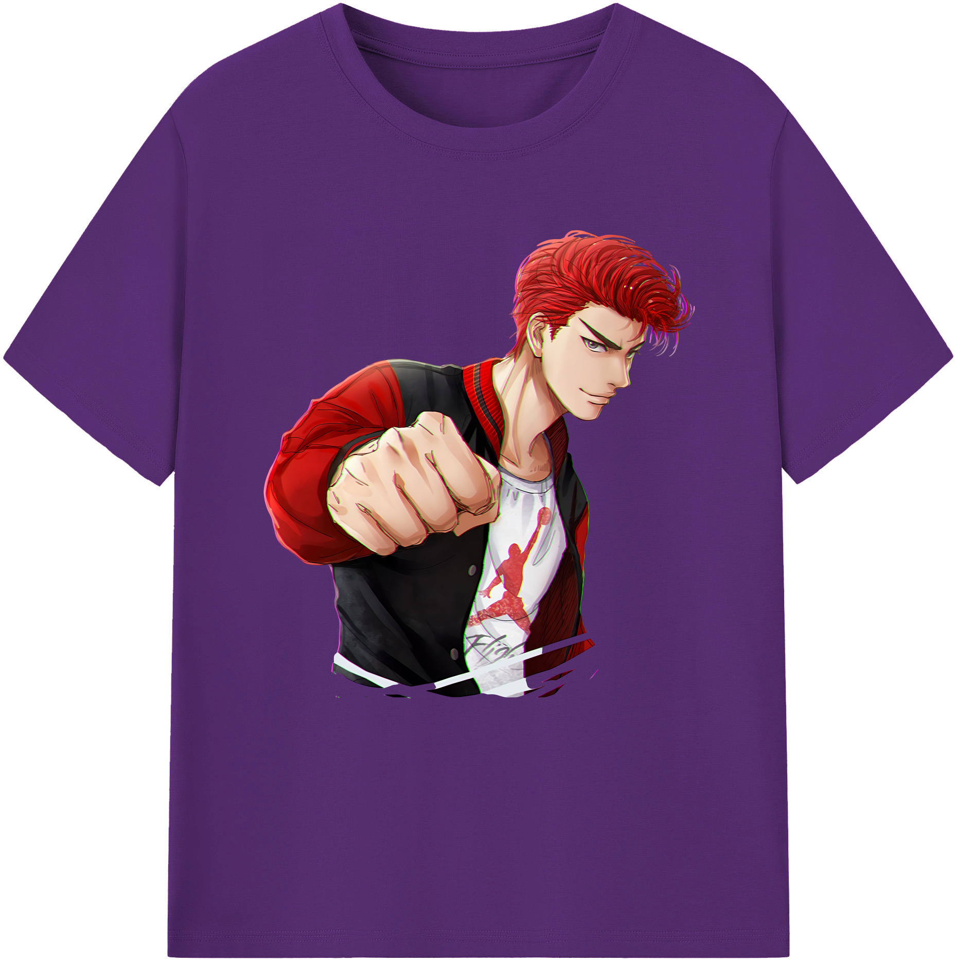 SLAM DUNK／スラムダンク 綿100％半袖Tシャツ（フロントプリント）