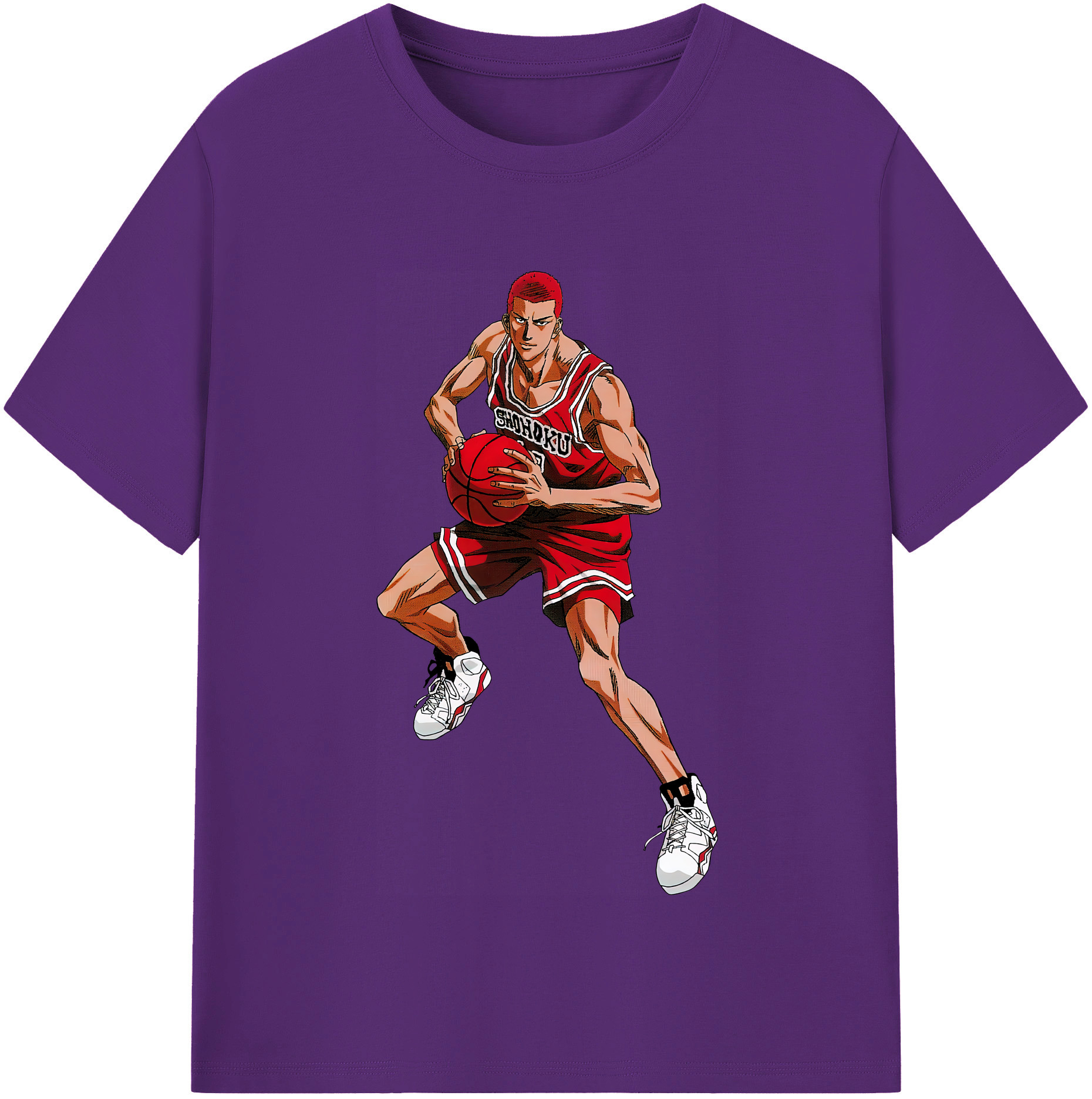 SLAM DUNK／スラムダンク 綿100％半袖Tシャツ（フロントプリント）