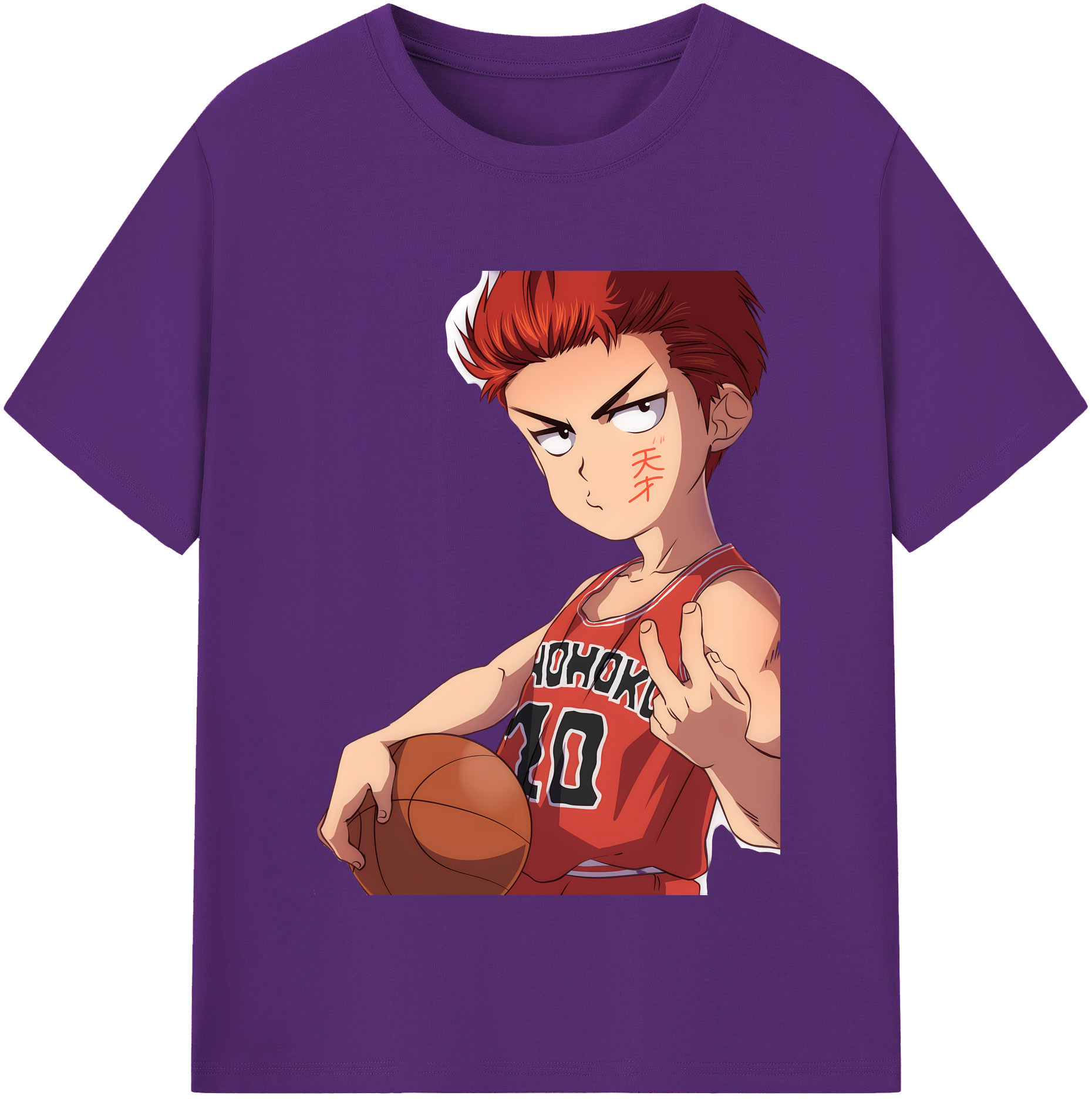 SLAM DUNK／スラムダンク 綿100％半袖Tシャツ（フロントプリント）