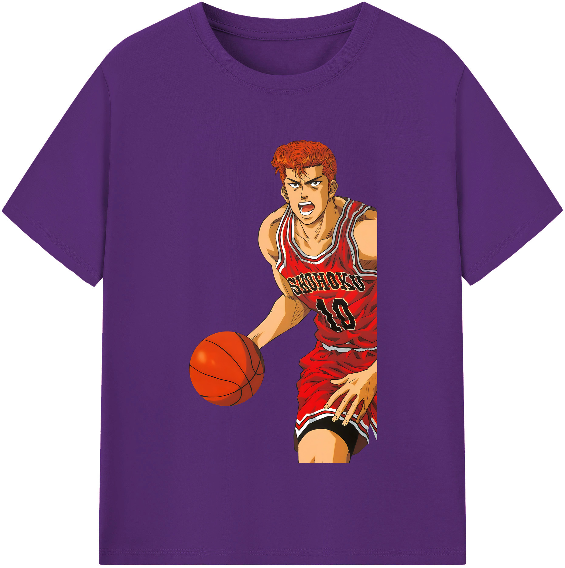 SLAM DUNK／スラムダンク 綿100％半袖Tシャツ（フロントプリント）