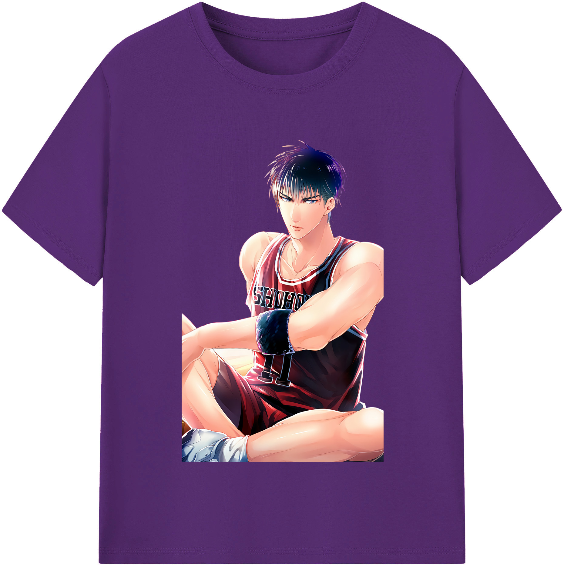 SLAM DUNK／スラムダンク 綿100％半袖Tシャツ（フロントプリント）