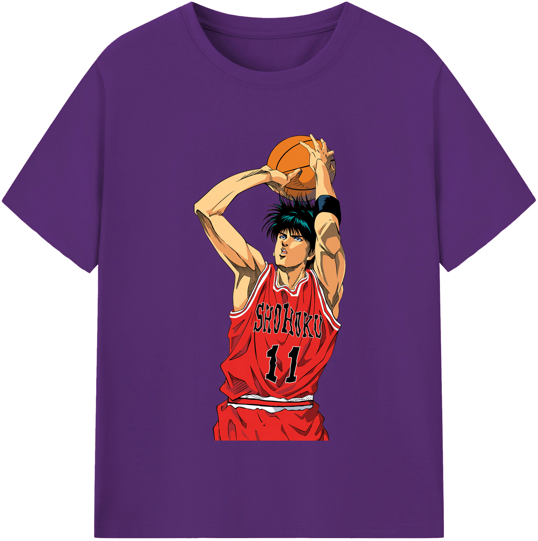 SLAM DUNK／スラムダンク 綿100％半袖Tシャツ（フロントプリント）