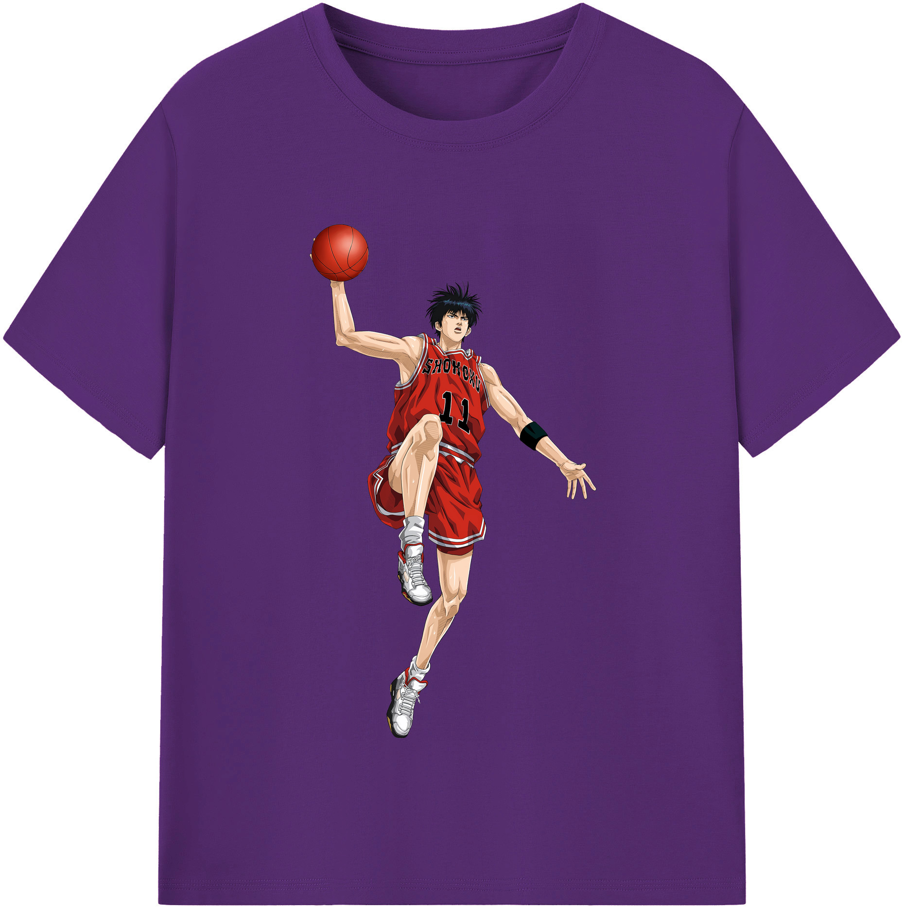 SLAM DUNK／スラムダンク 綿100％半袖Tシャツ（フロントプリント）