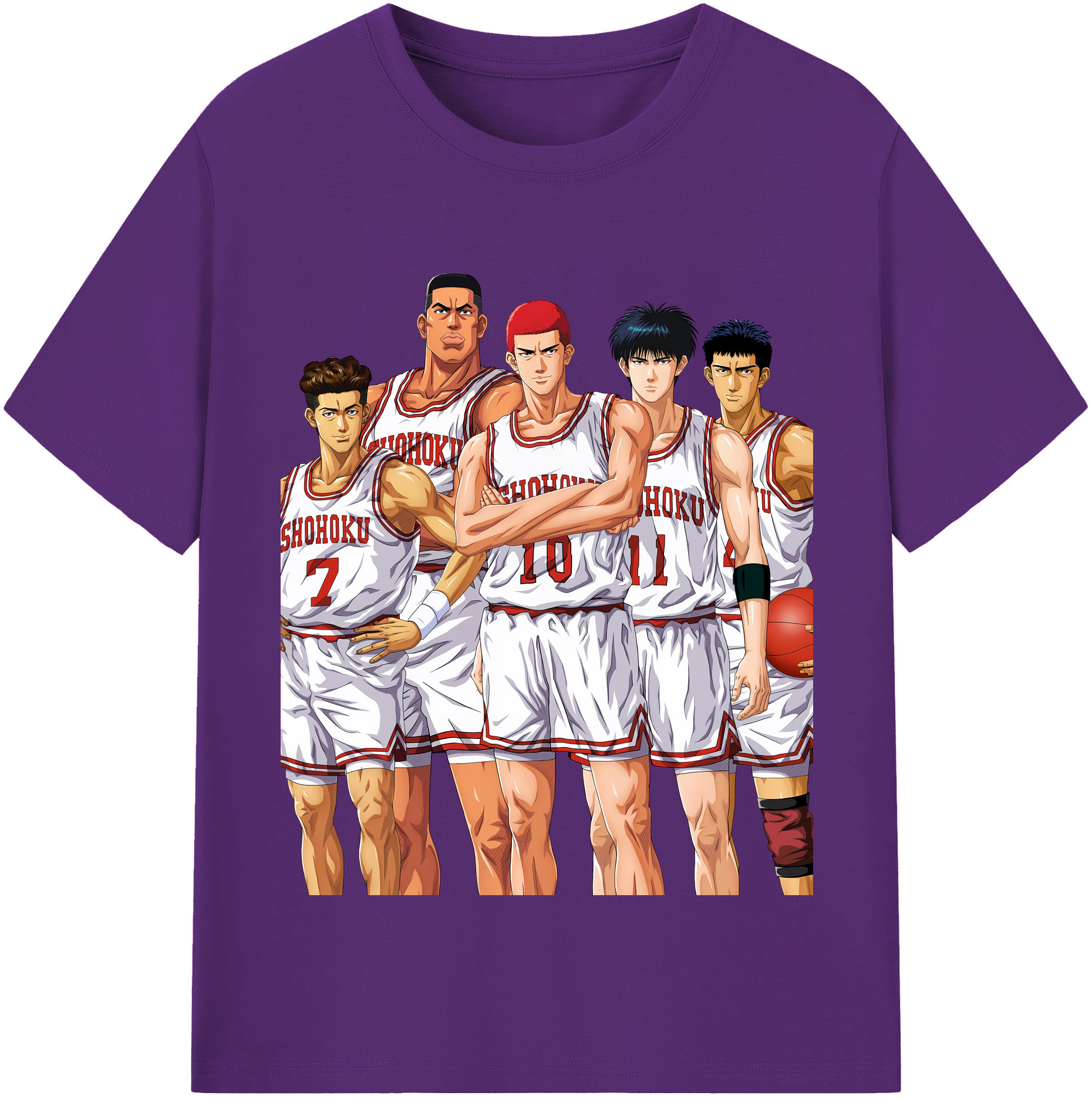 SLAM DUNK／スラムダンク 綿100％半袖Tシャツ（フロントプリント）