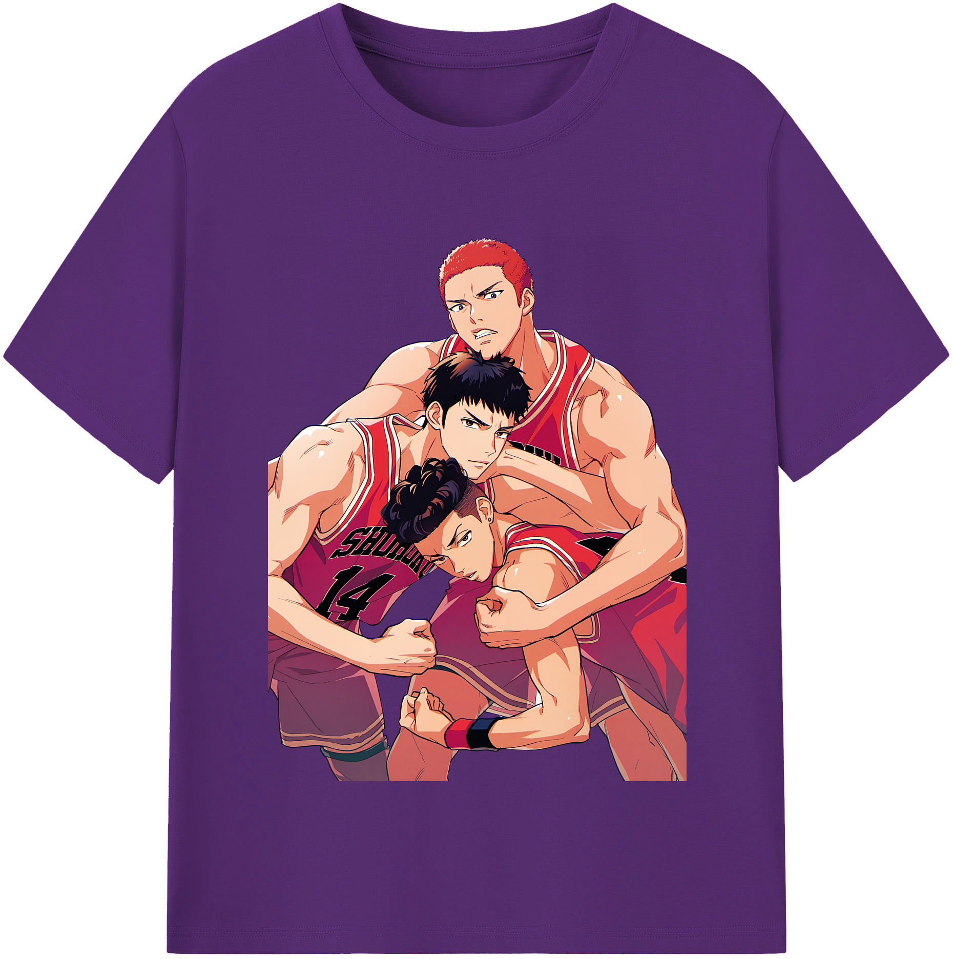 SLAM DUNK／スラムダンク 綿100％半袖Tシャツ（フロントプリント）