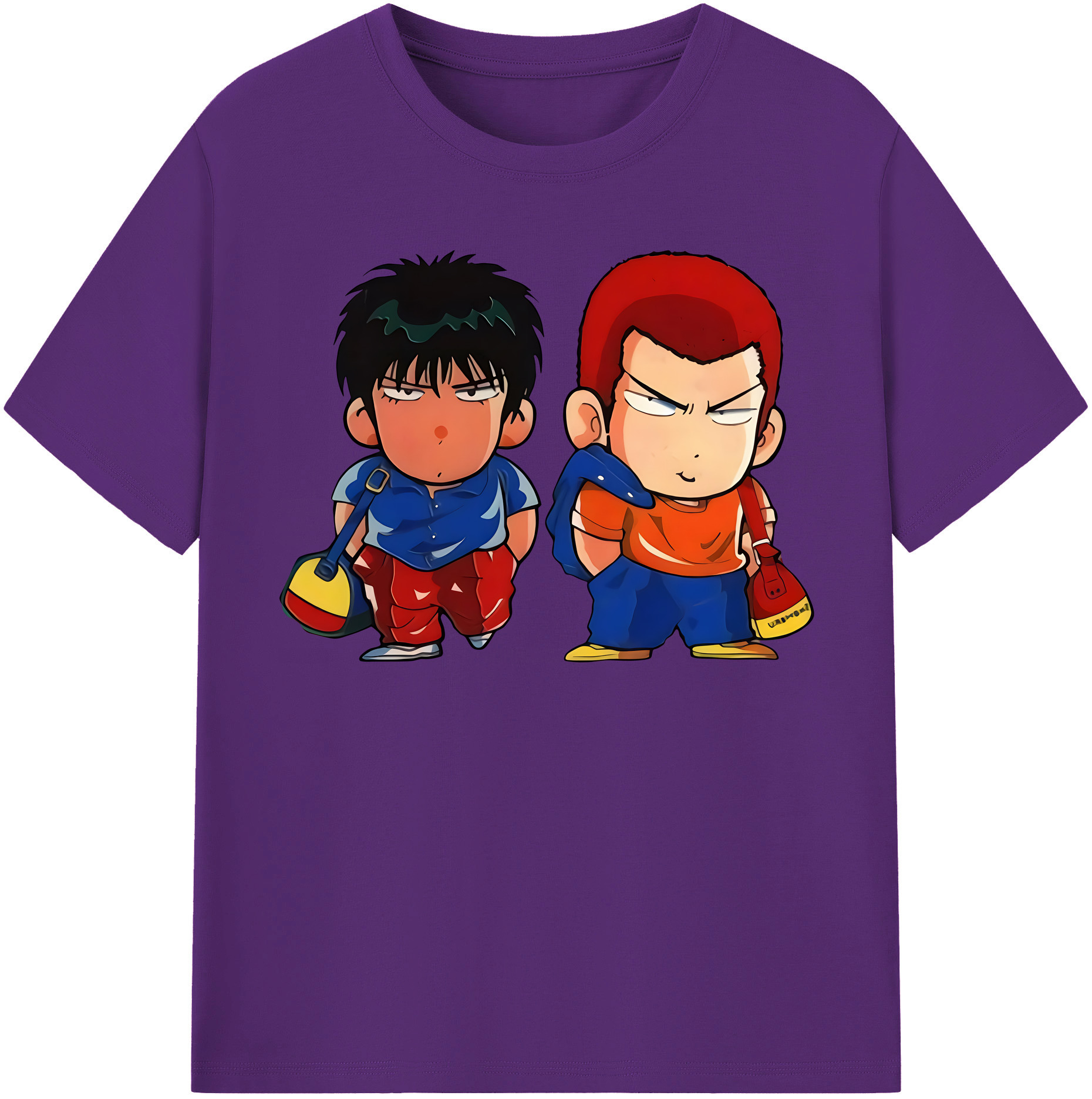 SLAM DUNK／スラムダンク 綿100％半袖Tシャツ（フロントプリント）