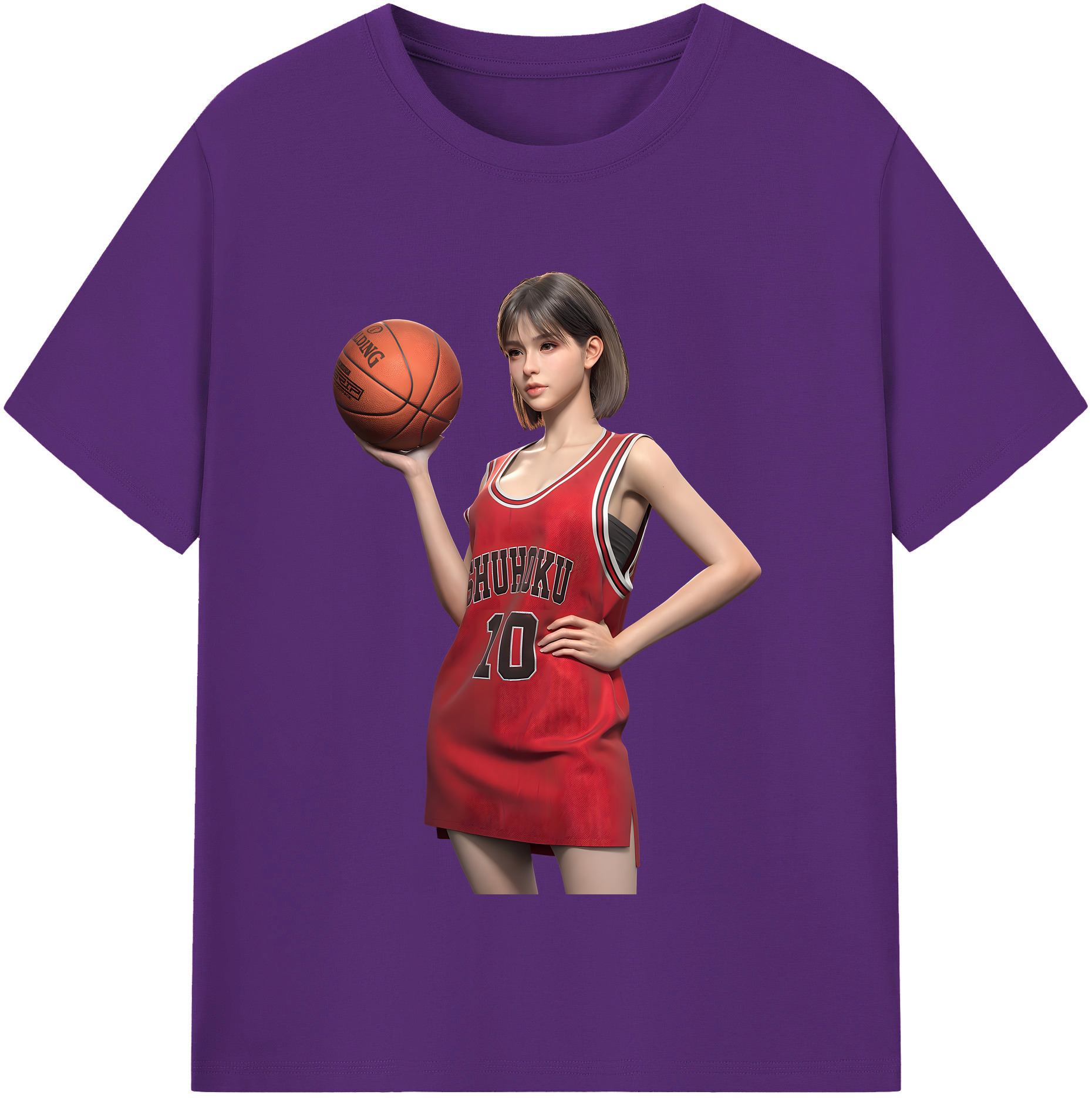 SLAM DUNK／スラムダンク 綿100％半袖Tシャツ（フロントプリント）