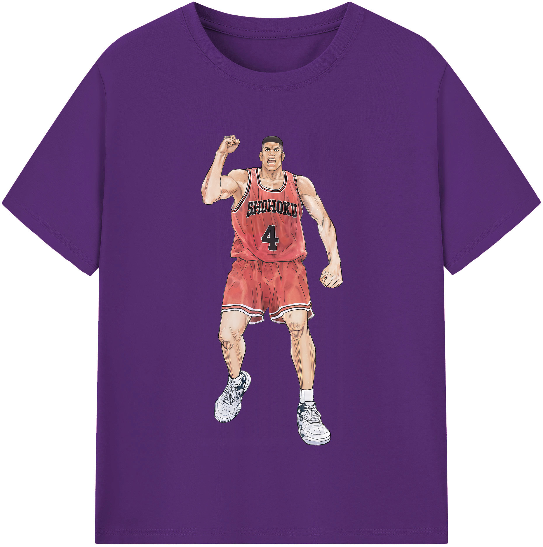 SLAM DUNK／スラムダンク 綿100％半袖Tシャツ（フロントプリント）