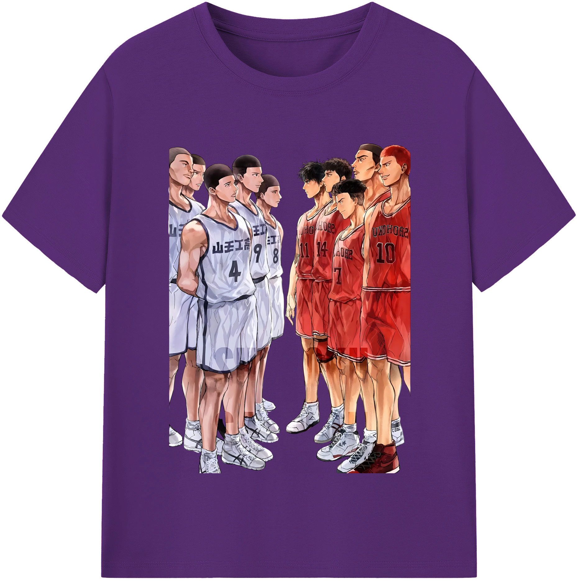 SLAM DUNK／スラムダンク 綿100％半袖Tシャツ（フロントプリント）