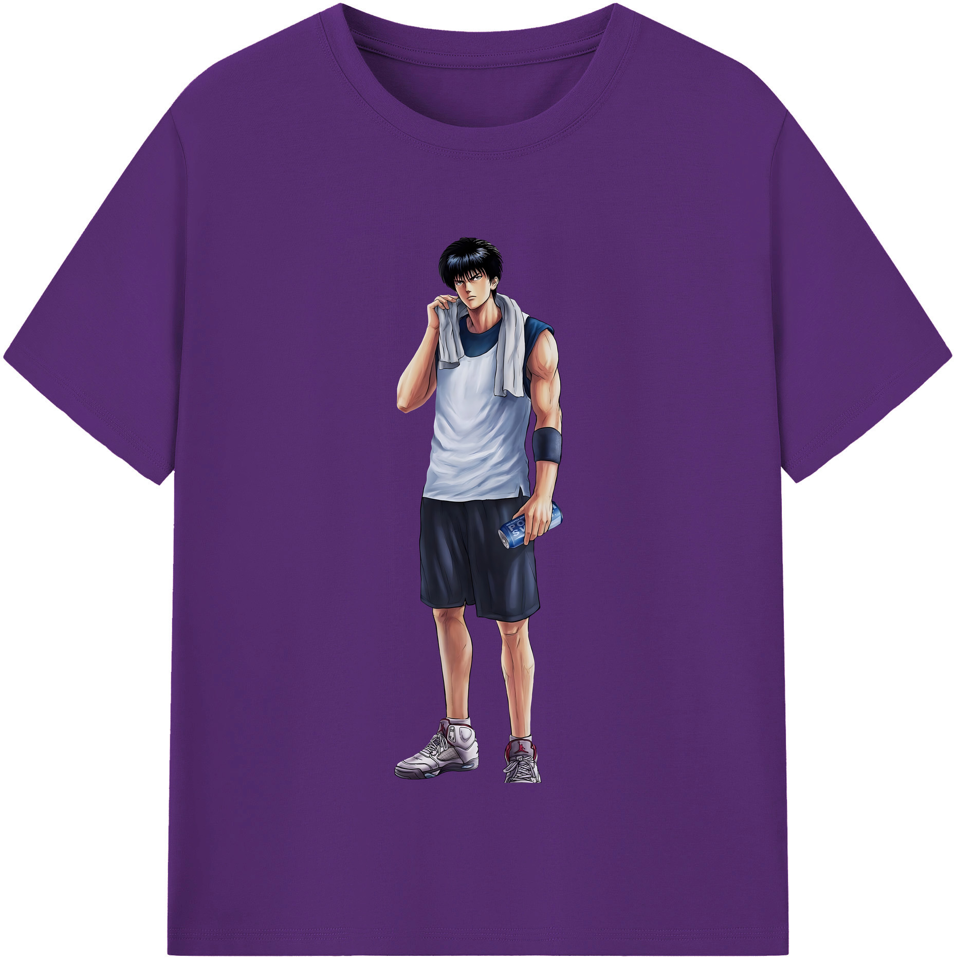 SLAM DUNK／スラムダンク 綿100％半袖Tシャツ（フロントプリント）