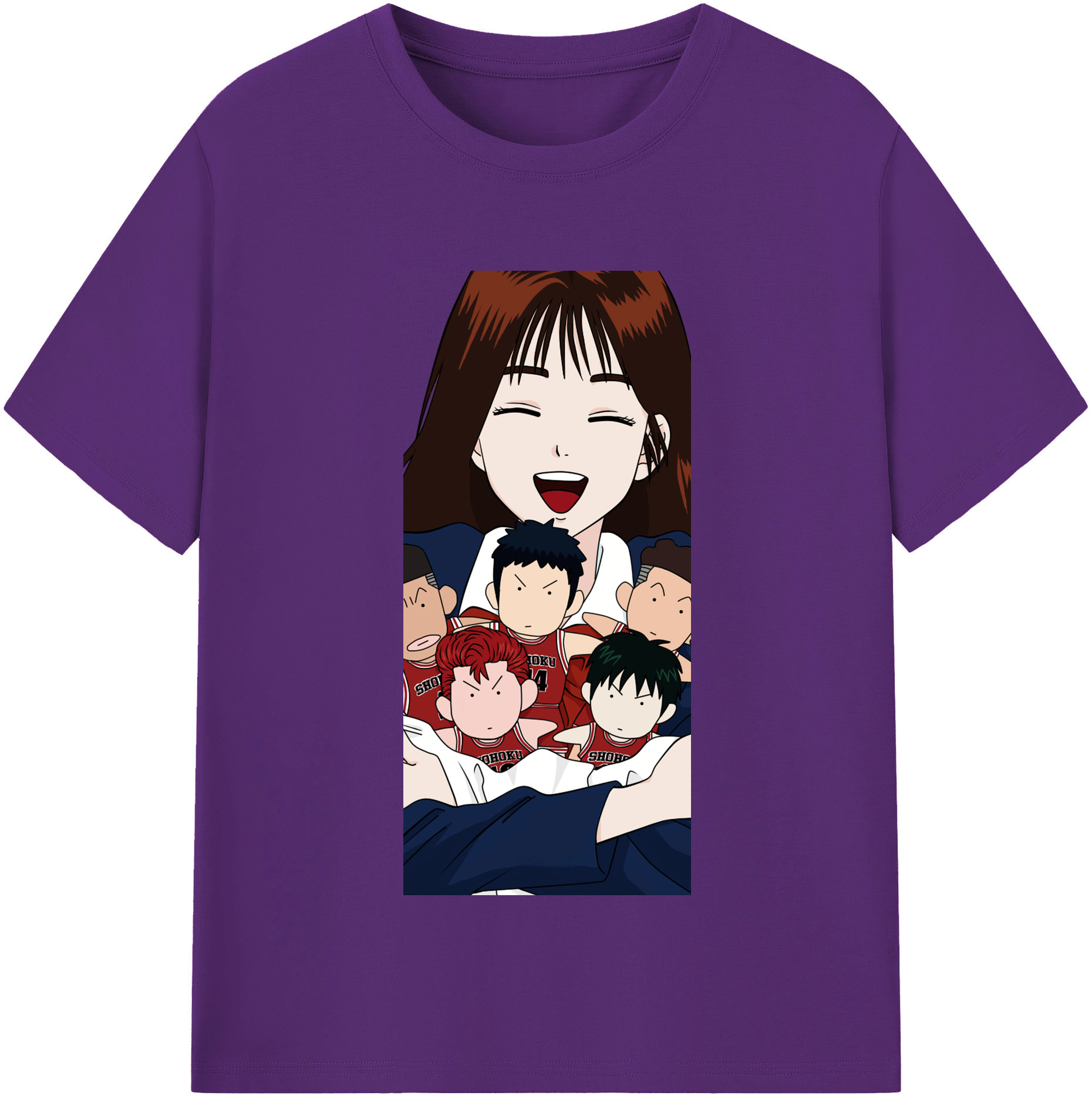 SLAM DUNK／スラムダンク 綿100％半袖Tシャツ（フロントプリント）