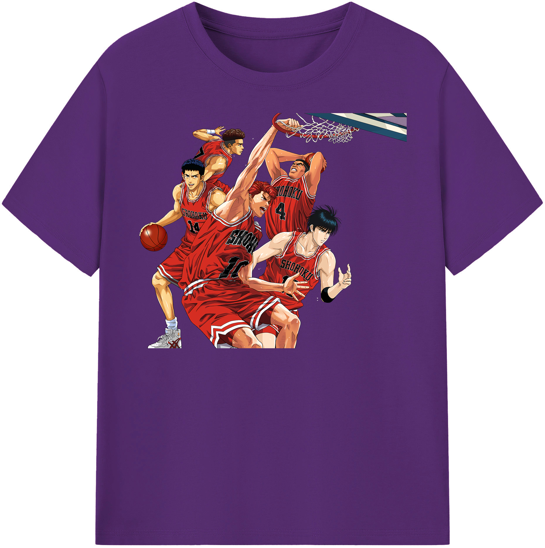 （画像用） SLAM DUNK／スラムダンク 綿100％半袖Tシャツ（フロントプリント）