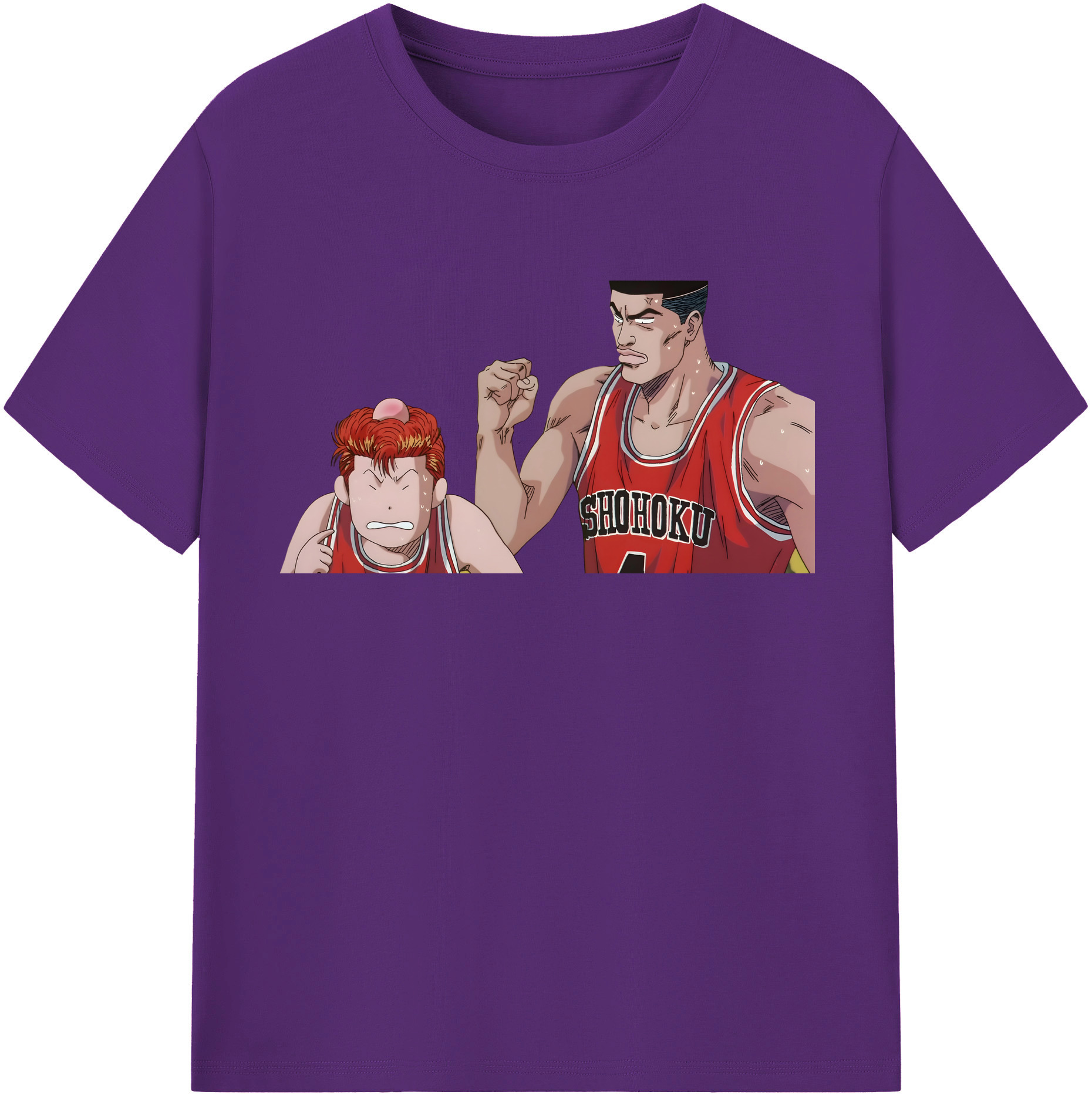 SLAM DUNK／スラムダンク 綿100％半袖Tシャツ（フロントプリント）