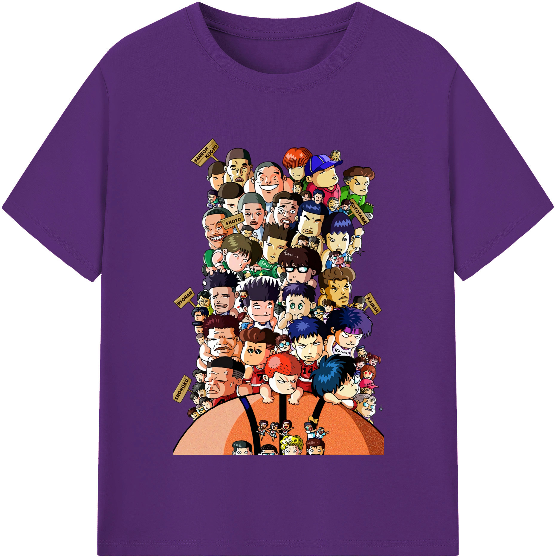 SLAM DUNK／スラムダンク 綿100％半袖Tシャツ（フロントプリント）