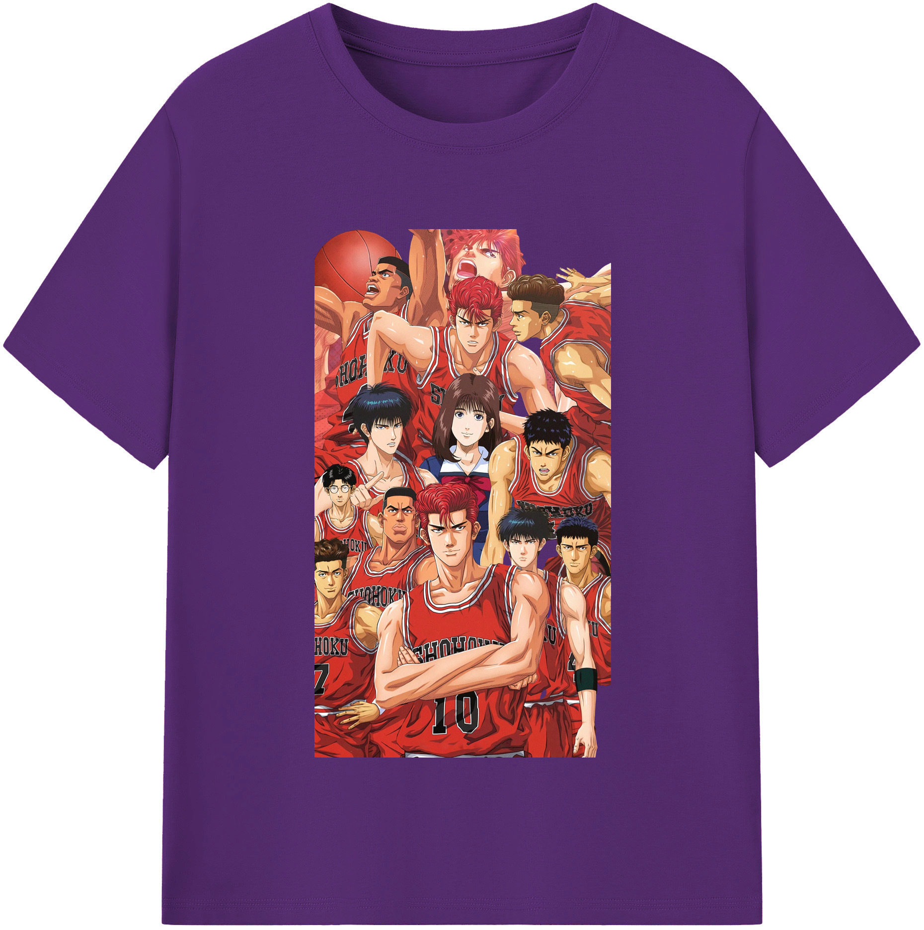 SLAM DUNK／スラムダンク 綿100％半袖Tシャツ（フロントプリント）