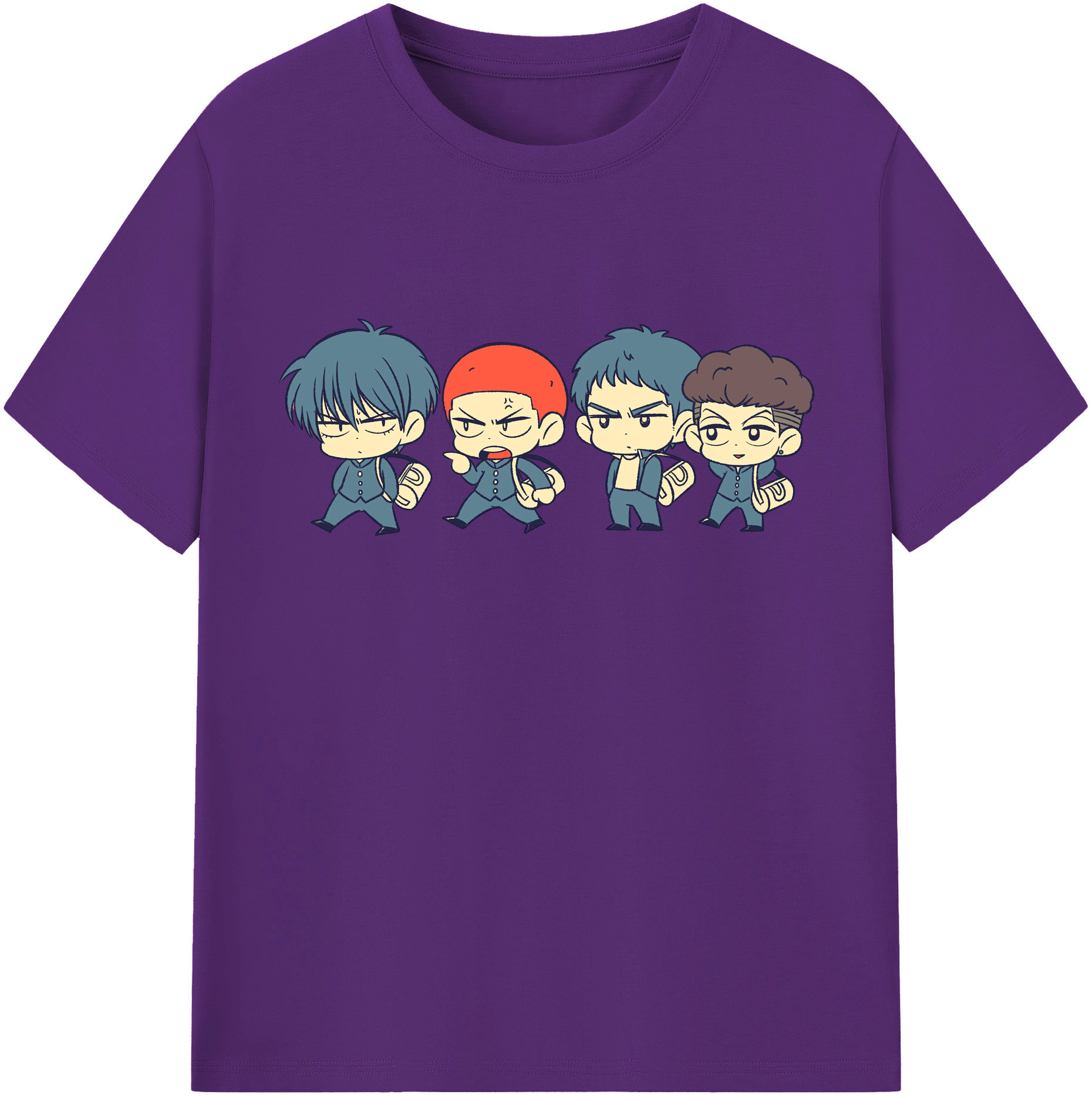 SLAM DUNK／スラムダンク 綿100％半袖Tシャツ（フロントプリント）