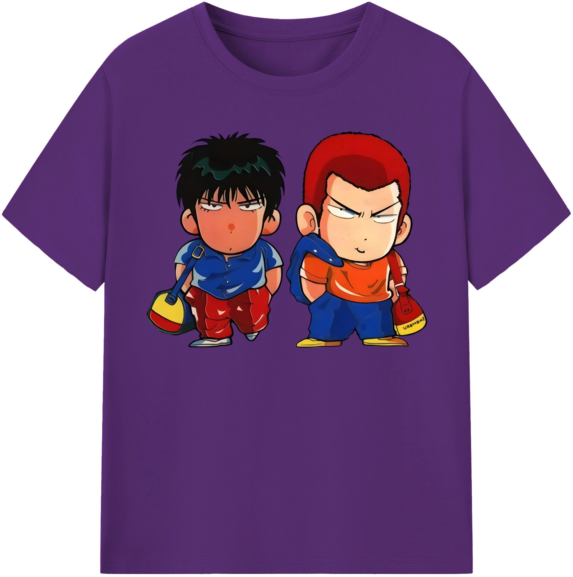 SLAM DUNK／スラムダンク 綿100％半袖Tシャツ（フロントプリント）