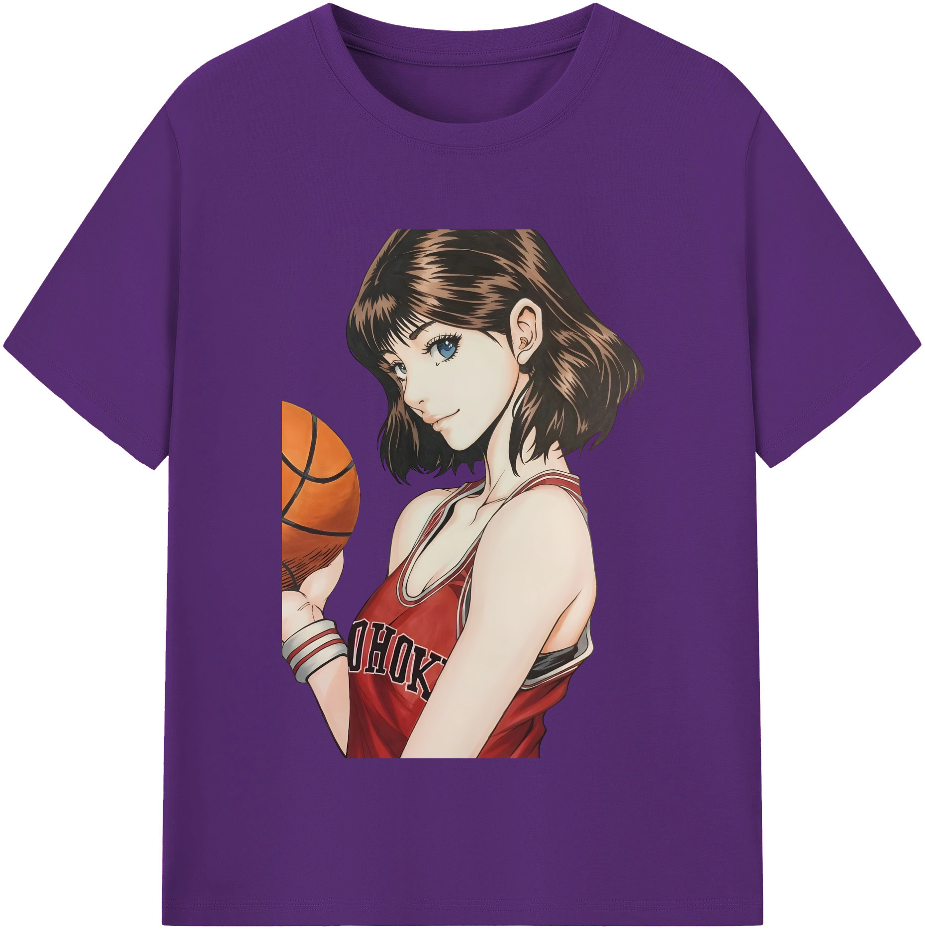 SLAM DUNK／スラムダンク 綿100％半袖Tシャツ（フロントプリント）