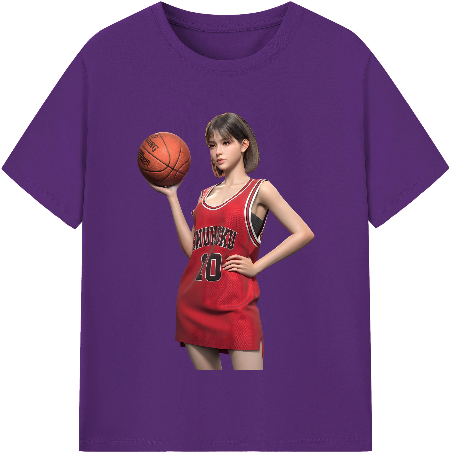 SLAM DUNK／スラムダンク 綿100％半袖Tシャツ（フロントプリント）