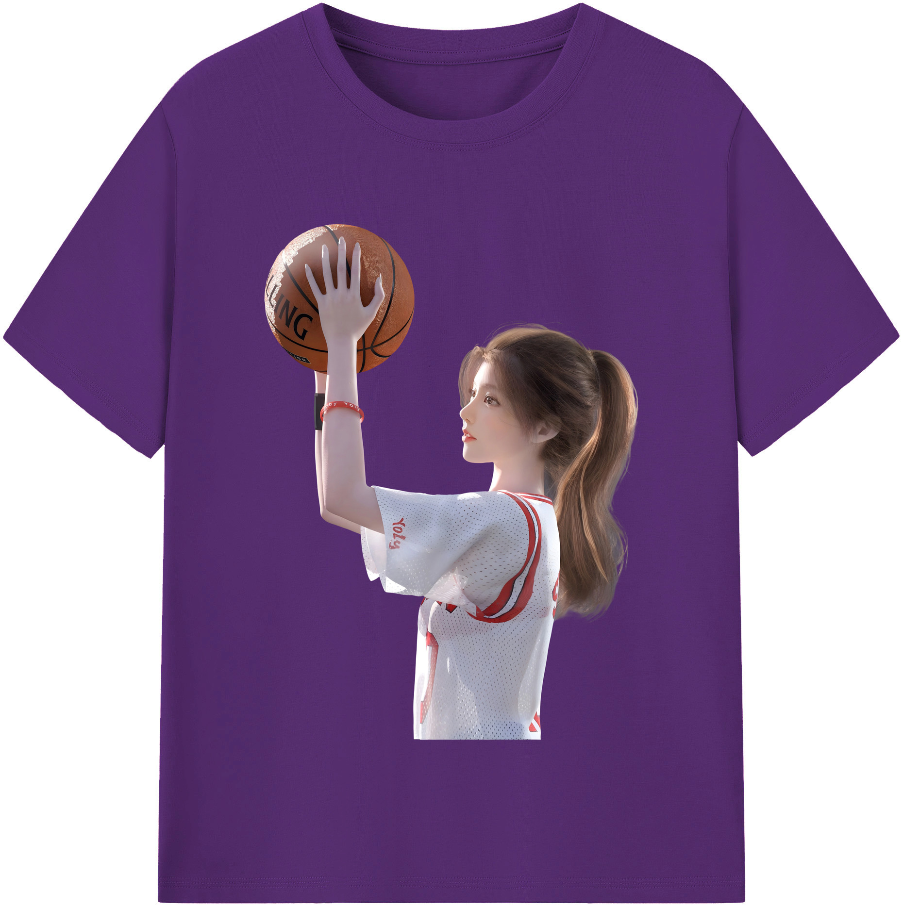 SLAM DUNK／スラムダンク 綿100％半袖Tシャツ（フロントプリント）