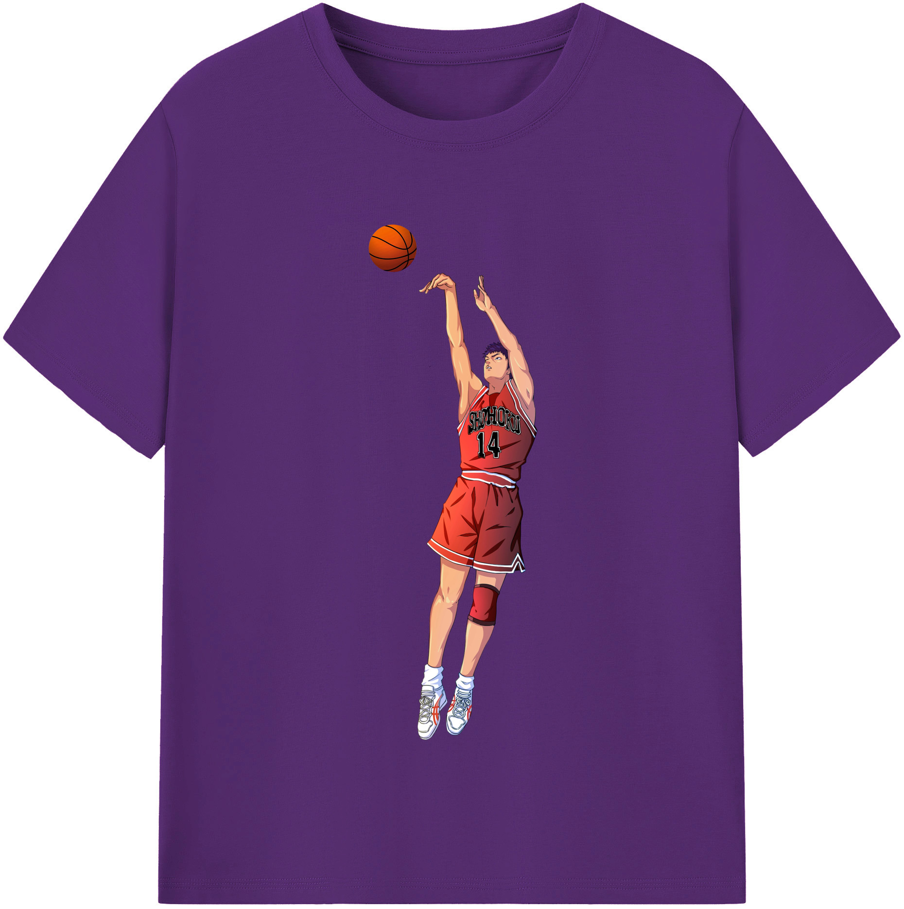 SLAM DUNK／スラムダンク 綿100％半袖Tシャツ（フロントプリント）