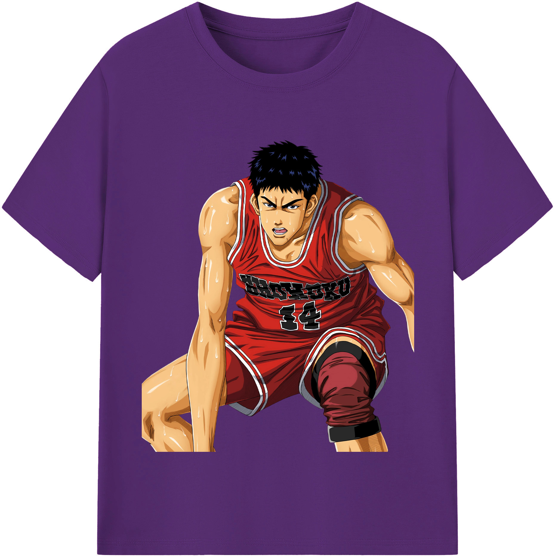 SLAM DUNK／スラムダンク 綿100％半袖Tシャツ（フロントプリント）