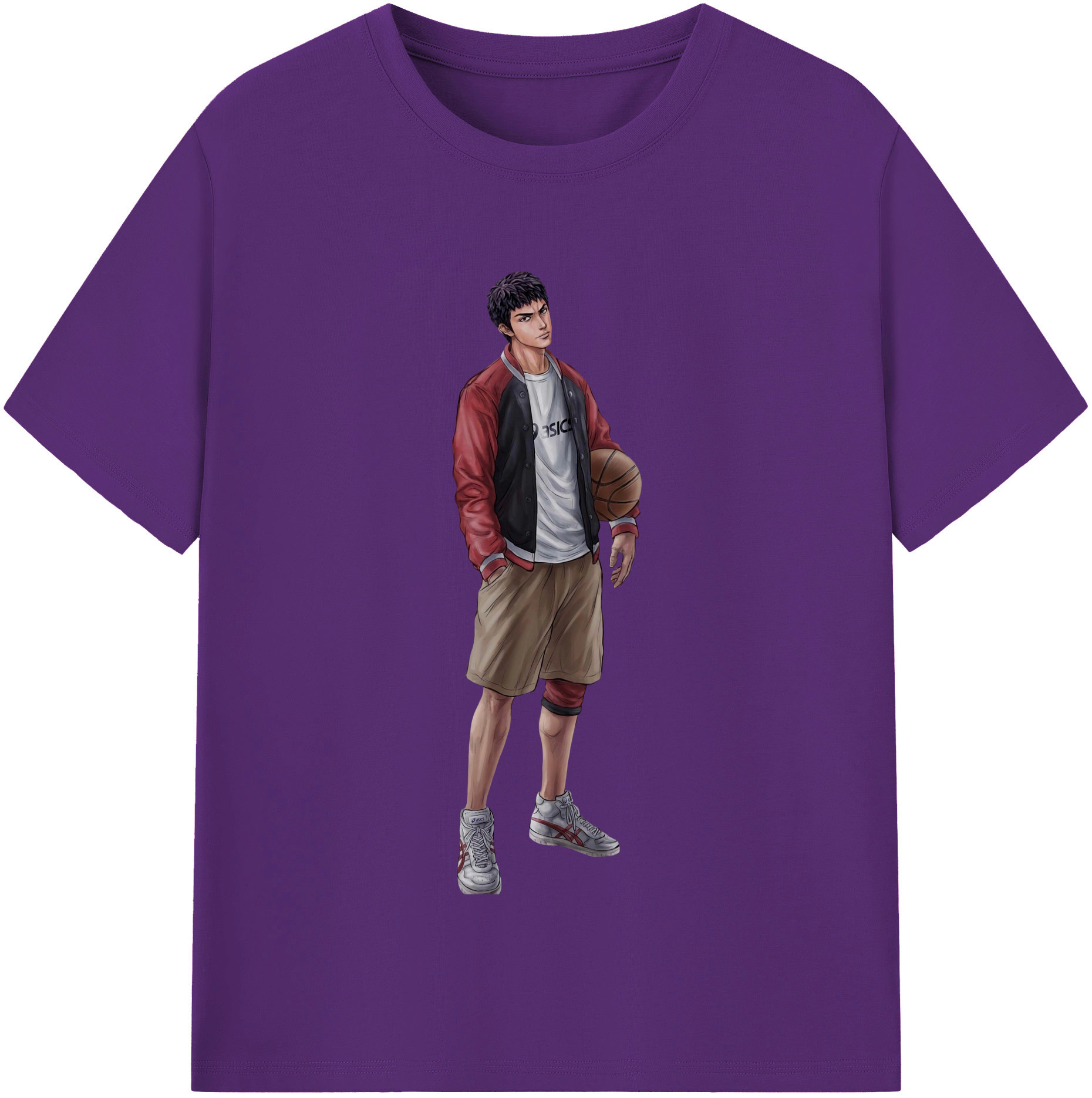 SLAM DUNK／スラムダンク 綿100％半袖Tシャツ（フロントプリント）