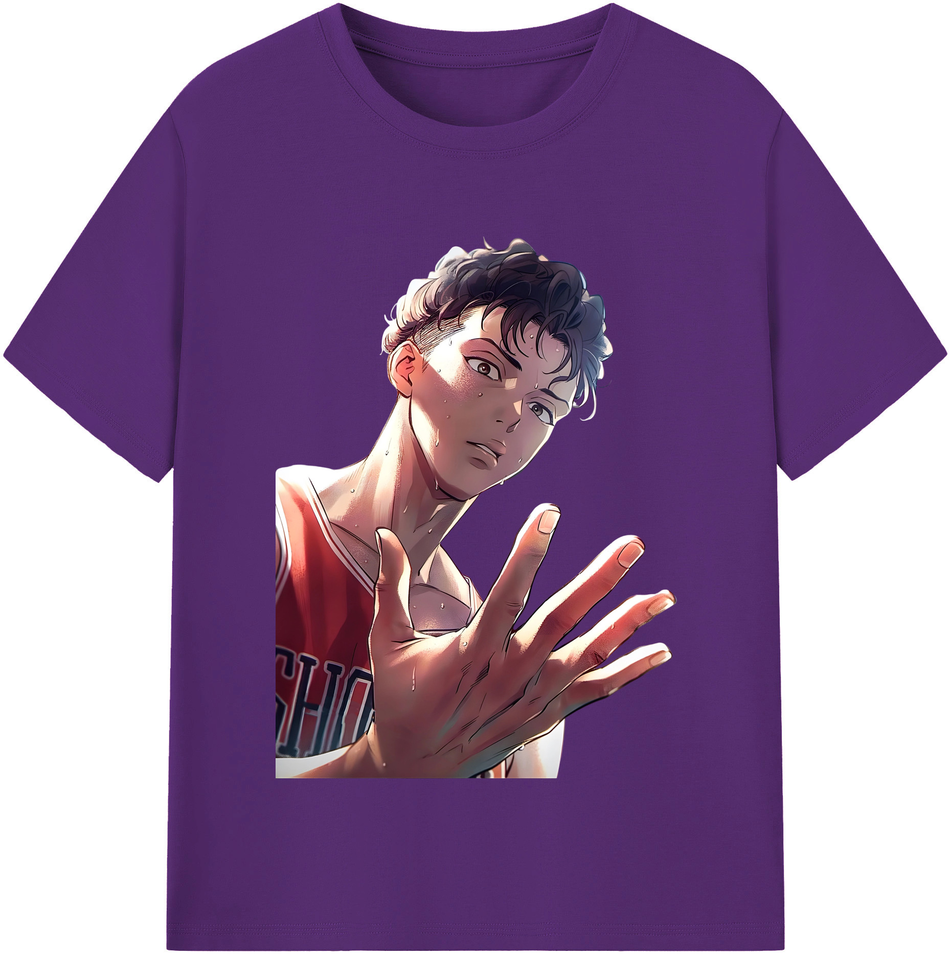 SLAM DUNK／スラムダンク 綿100％半袖Tシャツ（フロントプリント）