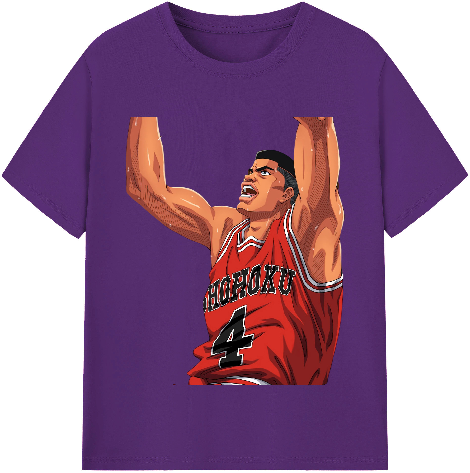 SLAM DUNK／スラムダンク 綿100％半袖Tシャツ（フロントプリント）