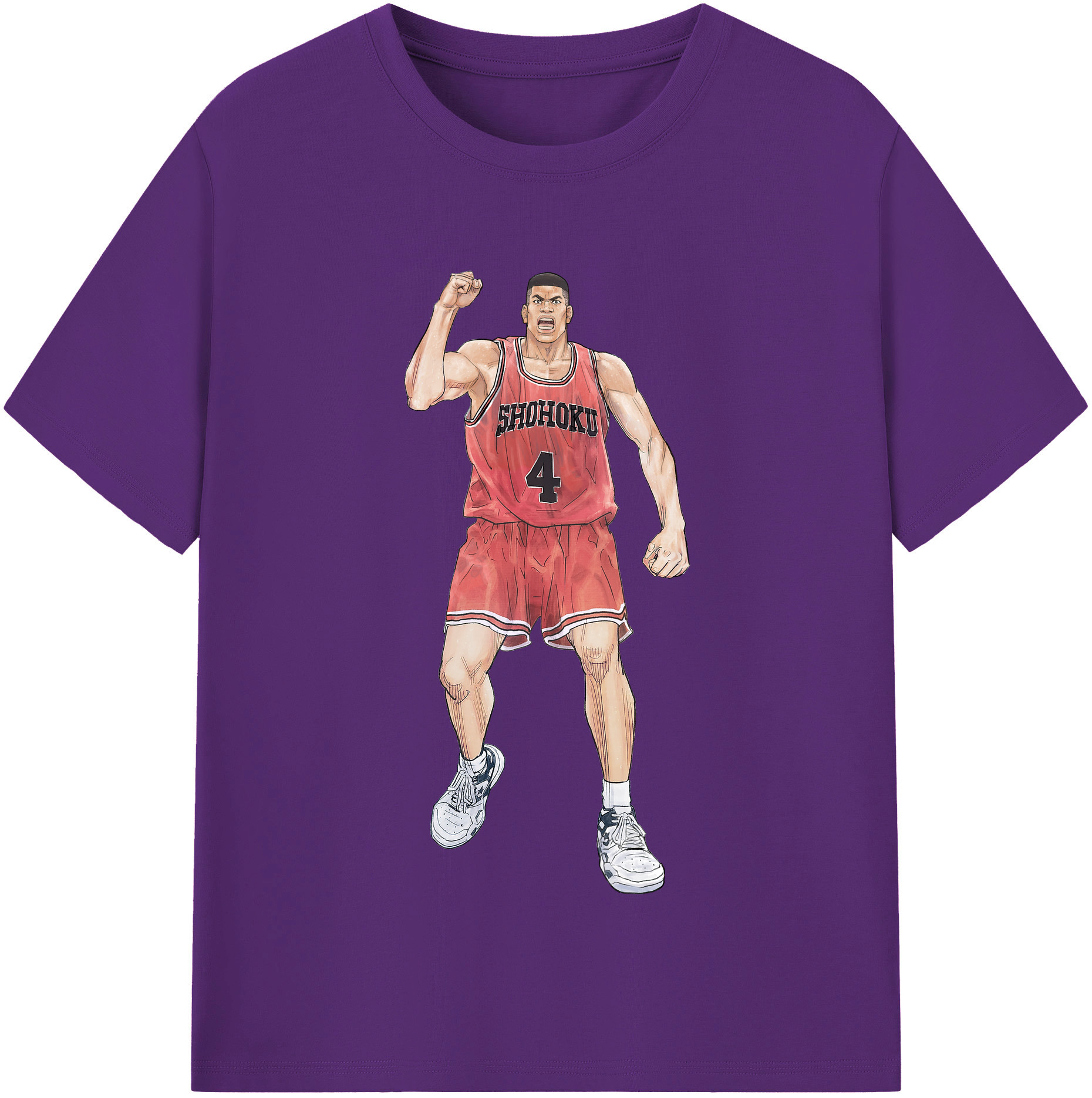 SLAM DUNK／スラムダンク 綿100％半袖Tシャツ（フロントプリント）