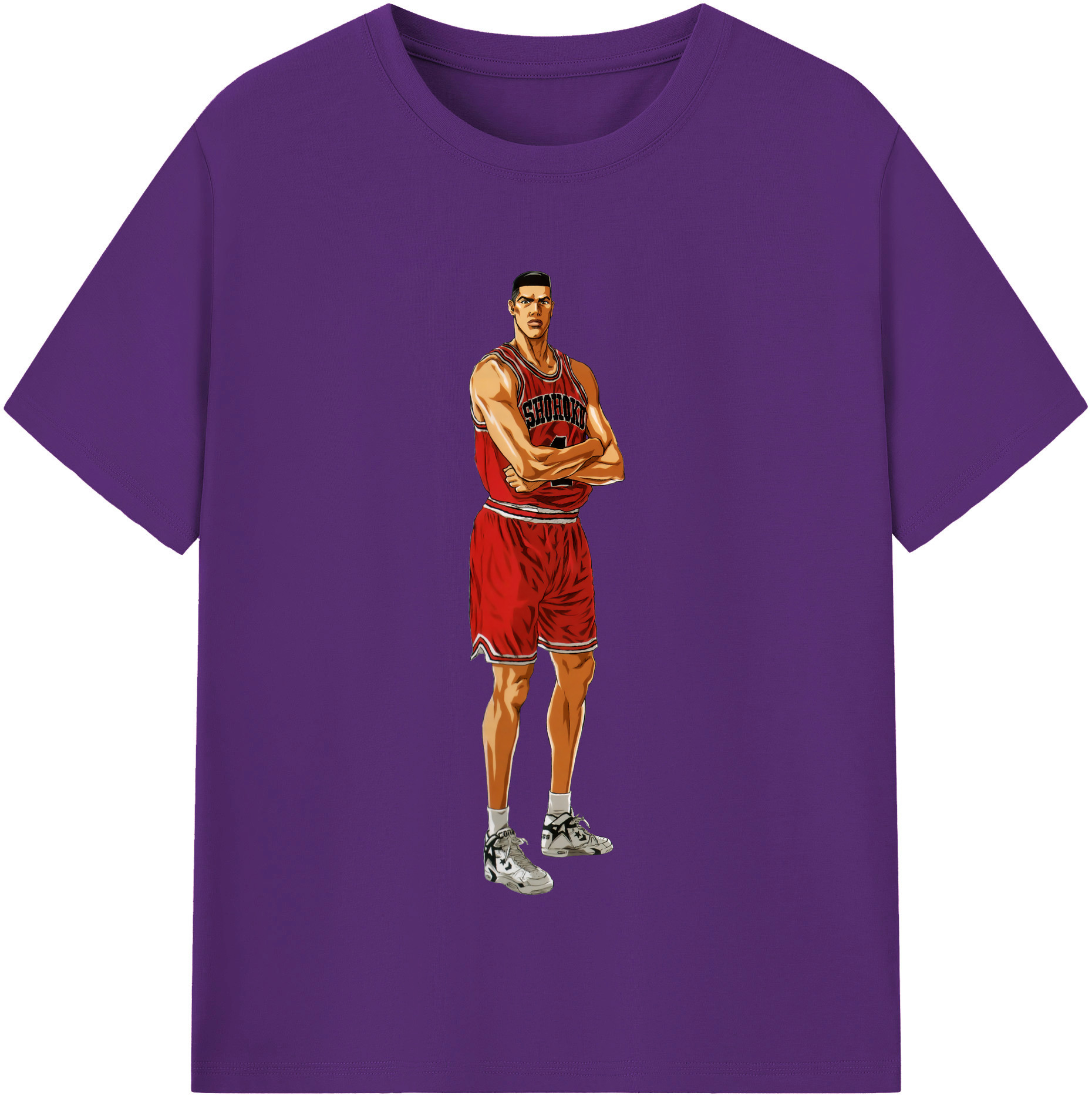 SLAM DUNK／スラムダンク 綿100％半袖Tシャツ（フロントプリント）