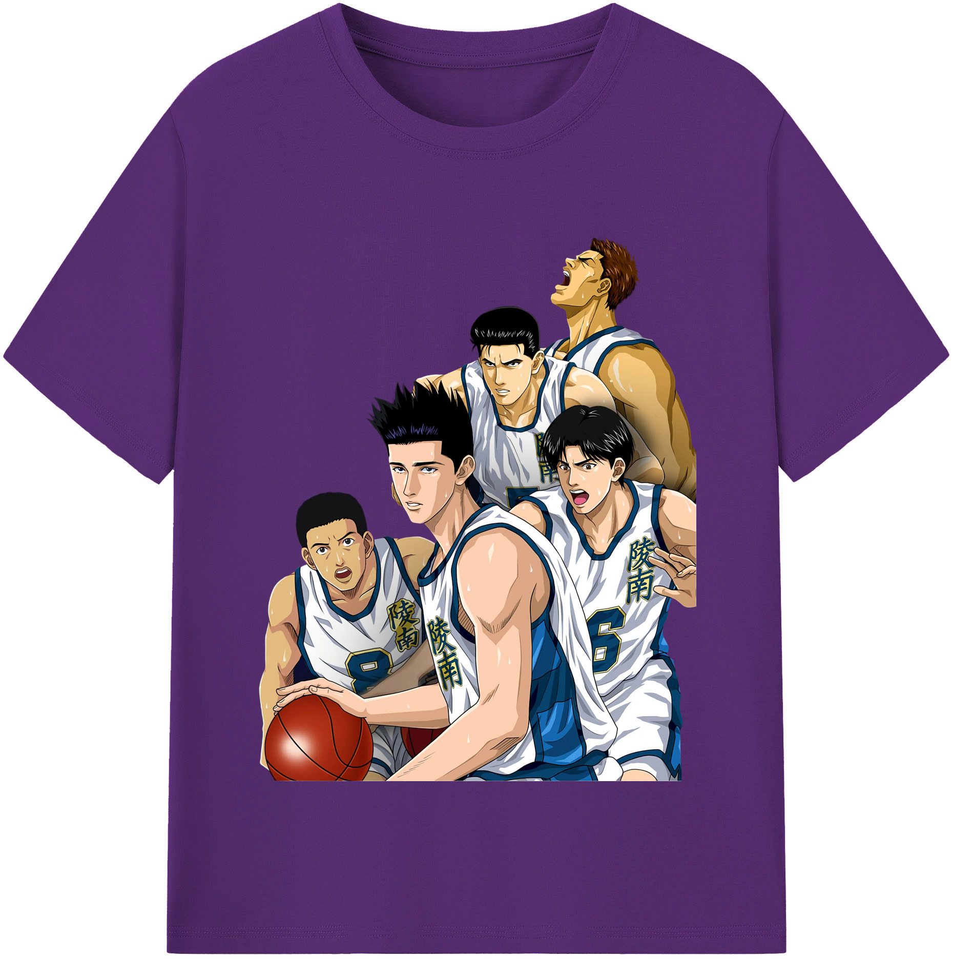 SLAM DUNK／スラムダンク 綿100％半袖Tシャツ（フロントプリント）