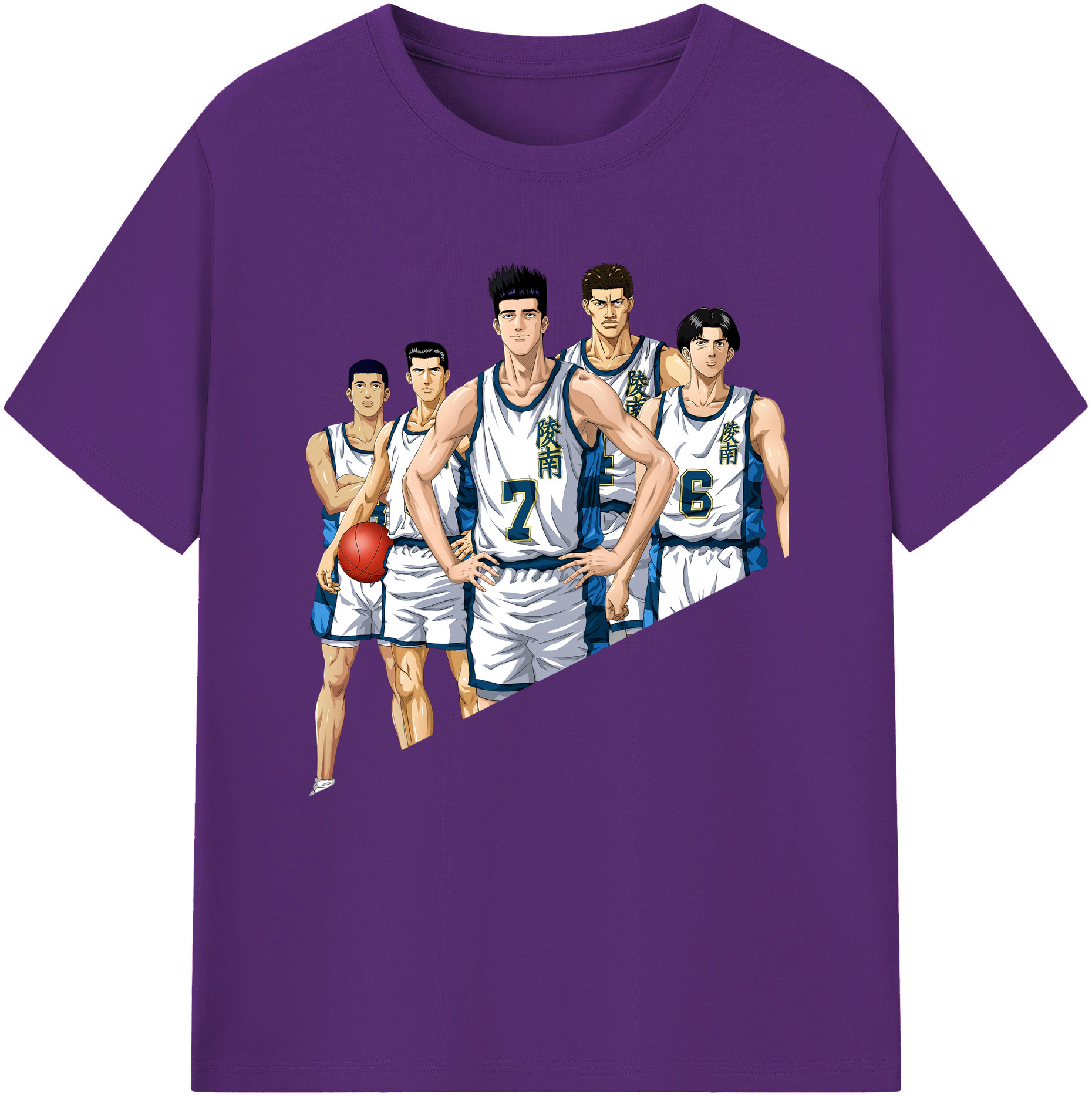 SLAM DUNK／スラムダンク 綿100％半袖Tシャツ（フロントプリント）