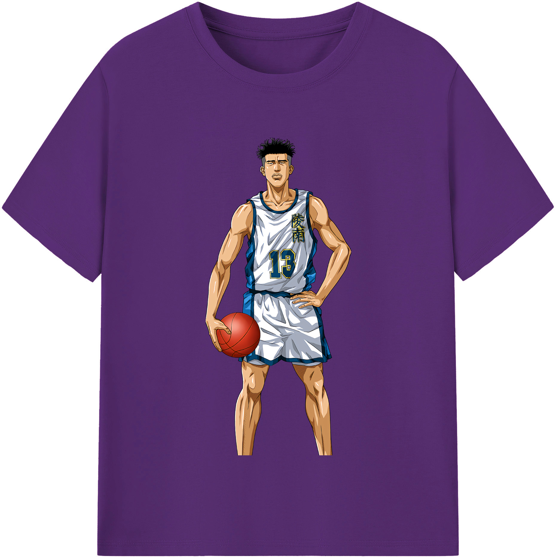 SLAM DUNK／スラムダンク 綿100％半袖Tシャツ（フロントプリント）