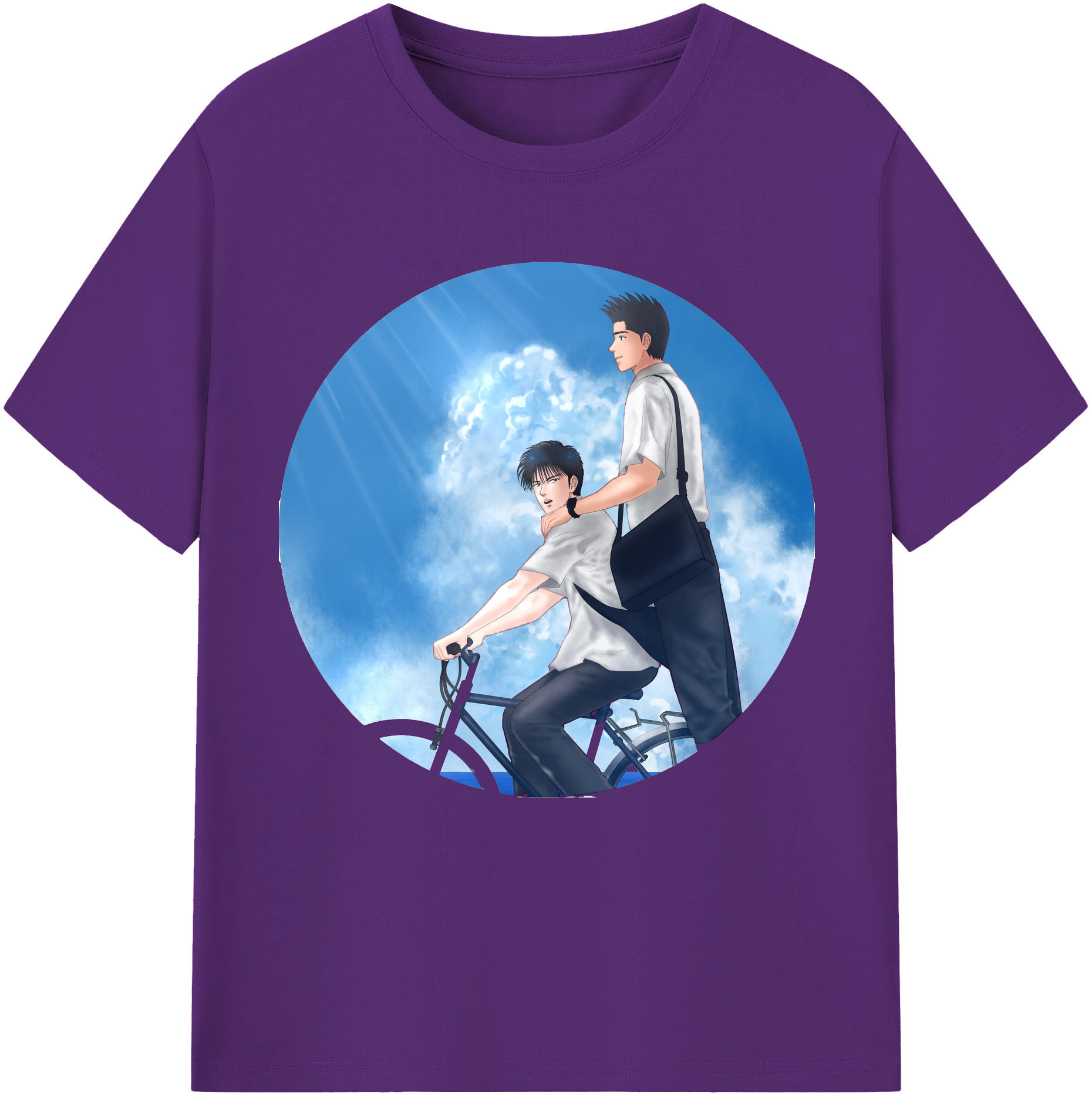 SLAM DUNK／スラムダンク 綿100％半袖Tシャツ（フロントプリント）