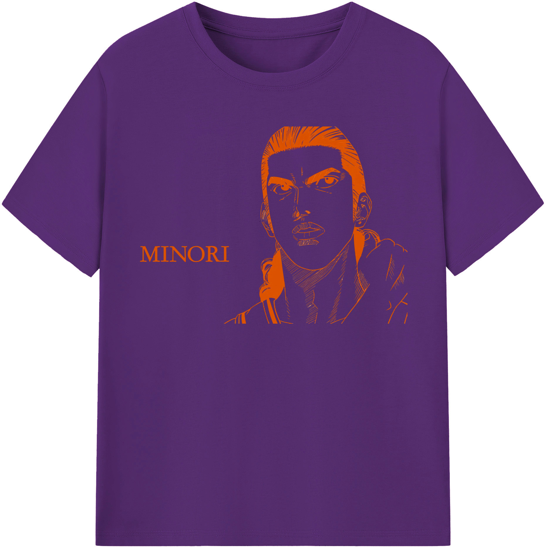 SLAM DUNK／スラムダンク 綿100％半袖Tシャツ（フロントプリント）
