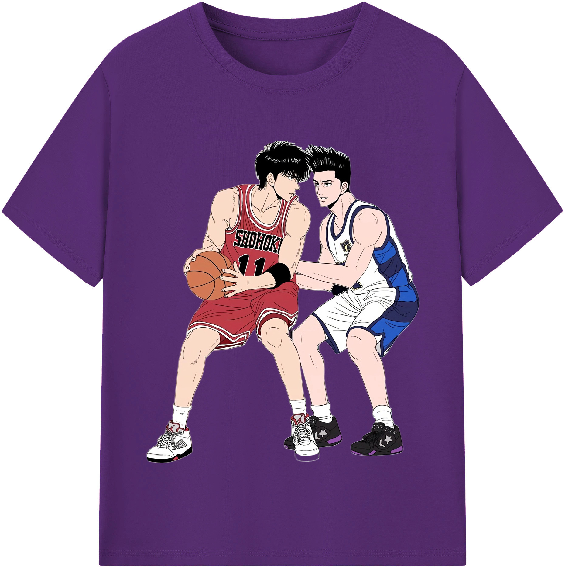 SLAM DUNK／スラムダンク 綿100％半袖Tシャツ（フロントプリント）