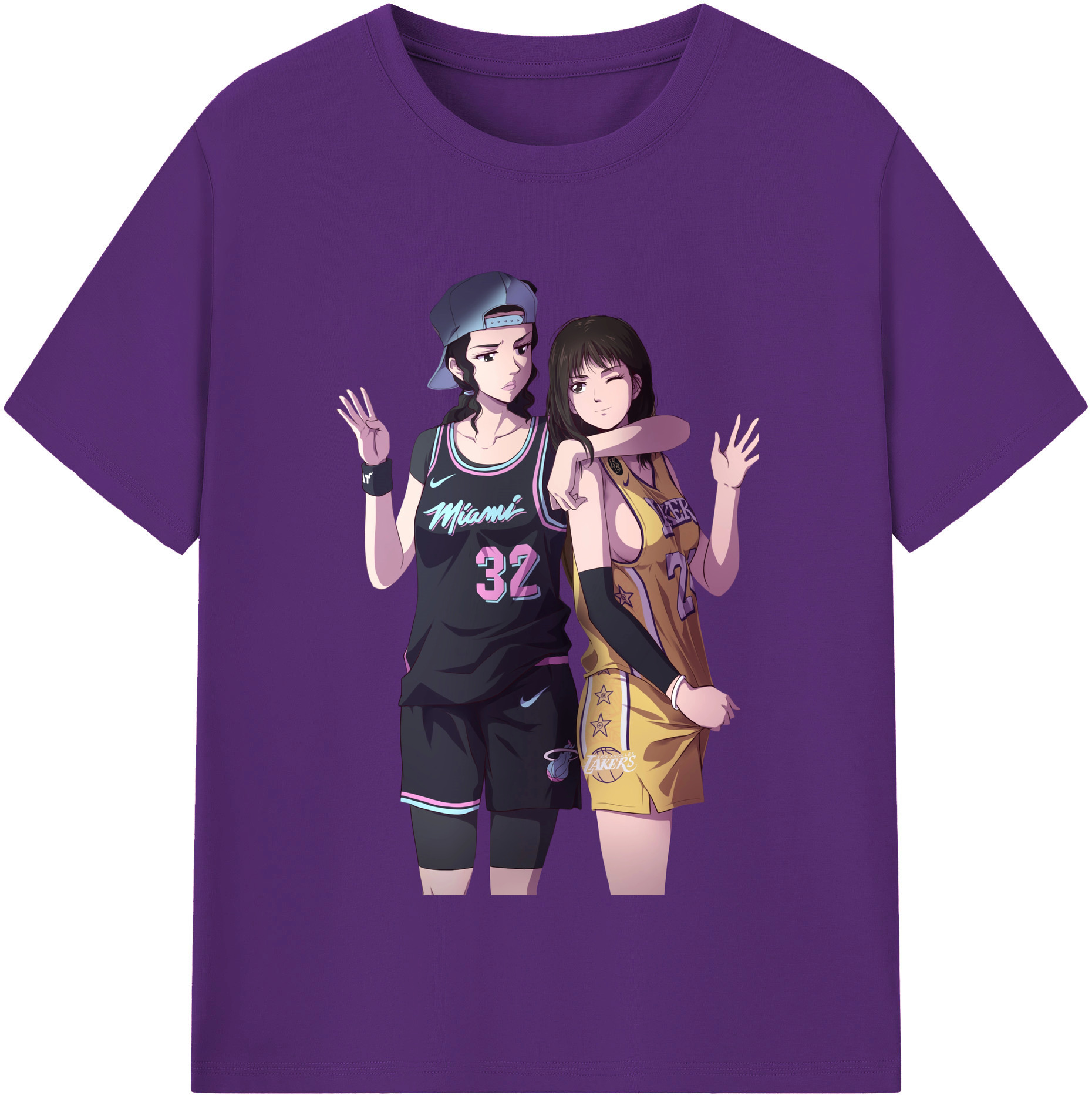 SLAM DUNK／スラムダンク 綿100％半袖Tシャツ（フロントプリント）
