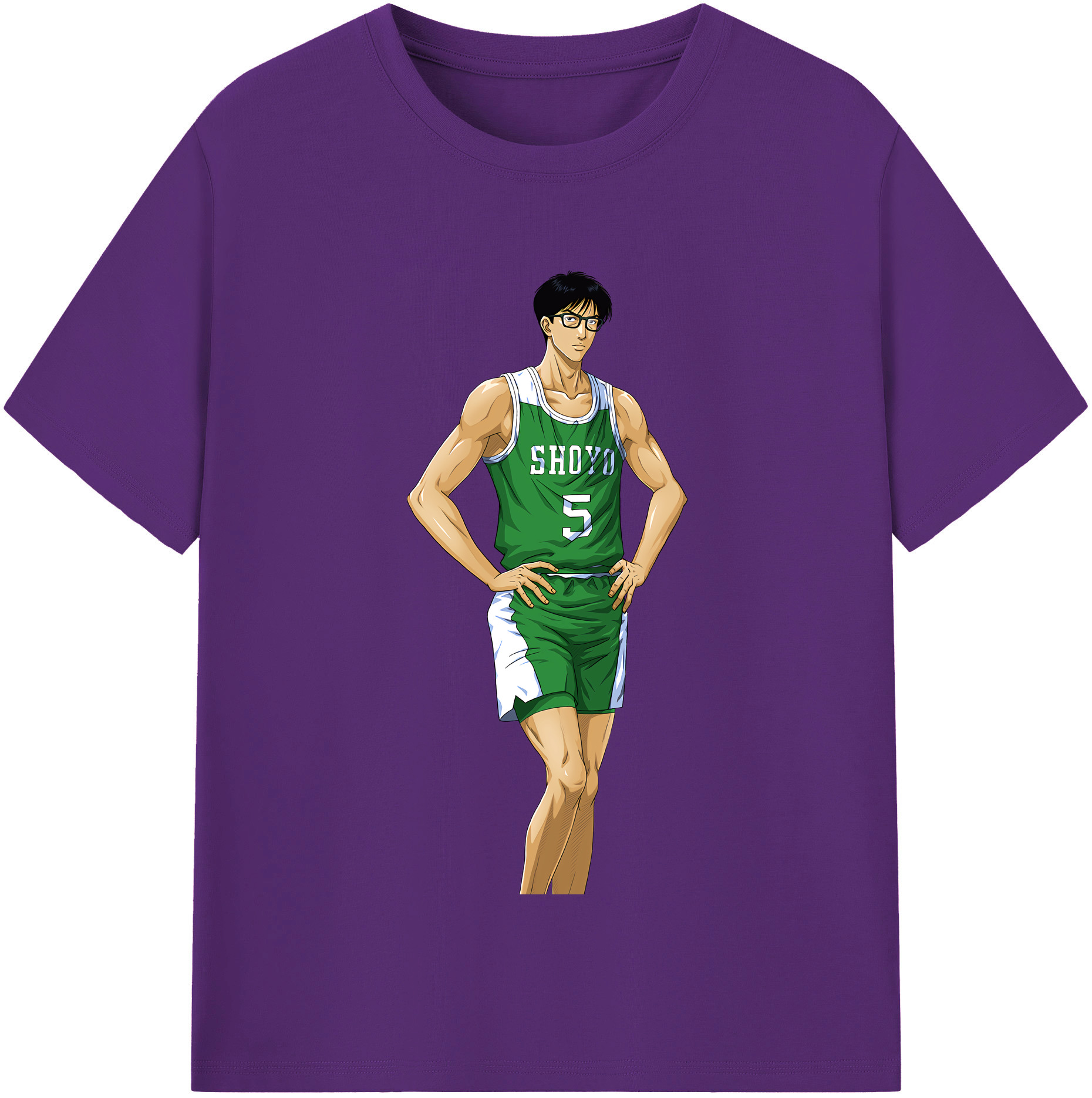 SLAM DUNK／スラムダンク 綿100％半袖Tシャツ（フロントプリント）