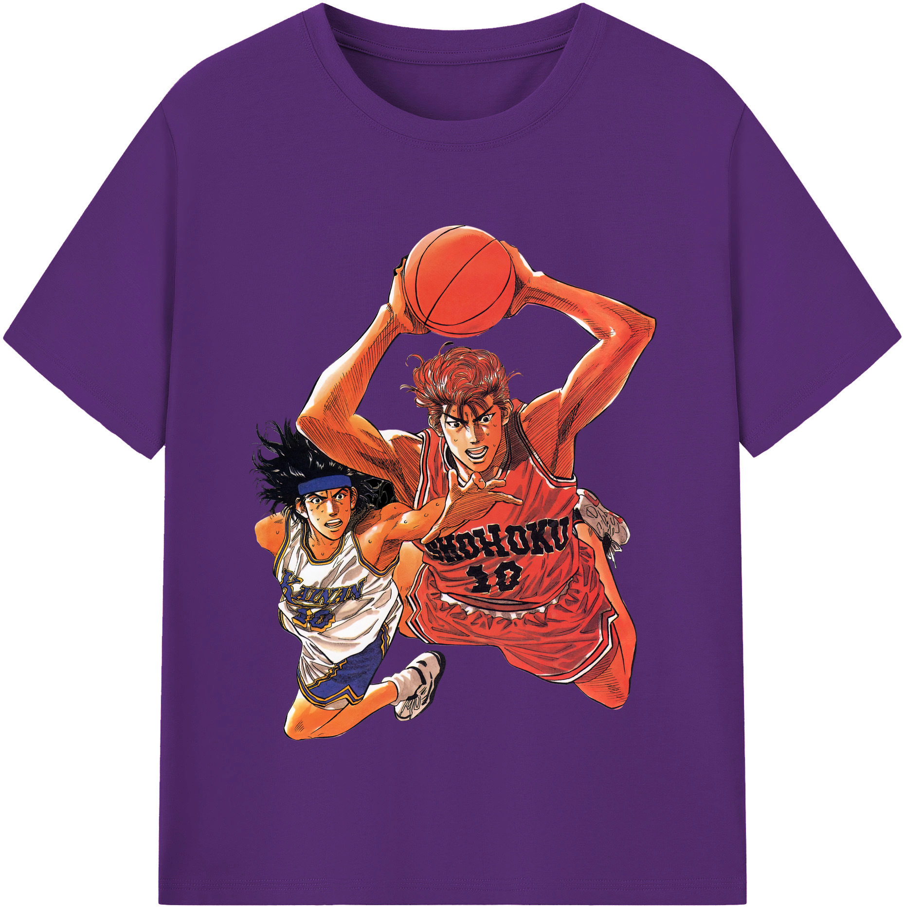 SLAM DUNK／スラムダンク 綿100％半袖Tシャツ（フロントプリント）