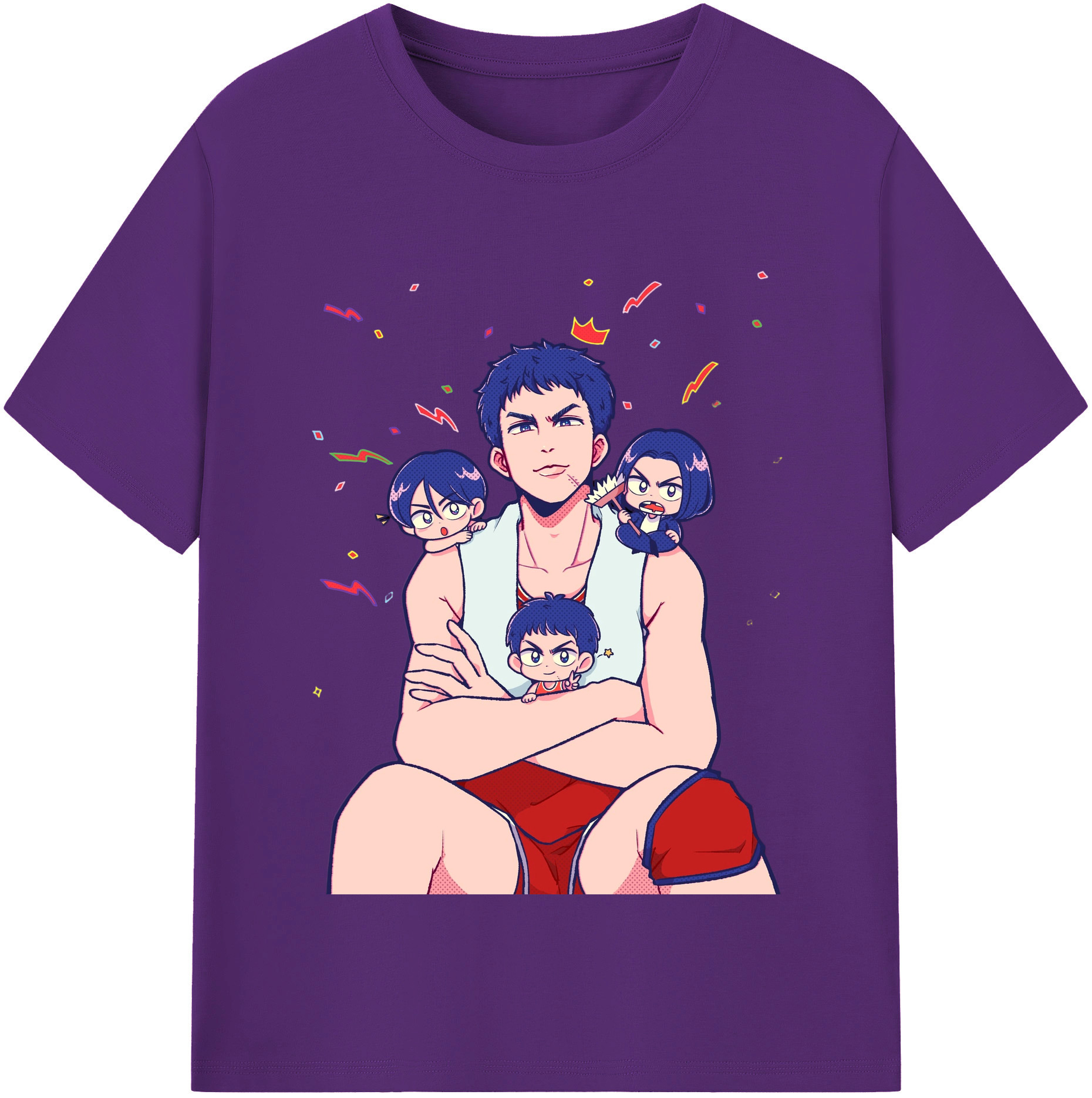 SLAM DUNK／スラムダンク 綿100％半袖Tシャツ（フロントプリント）