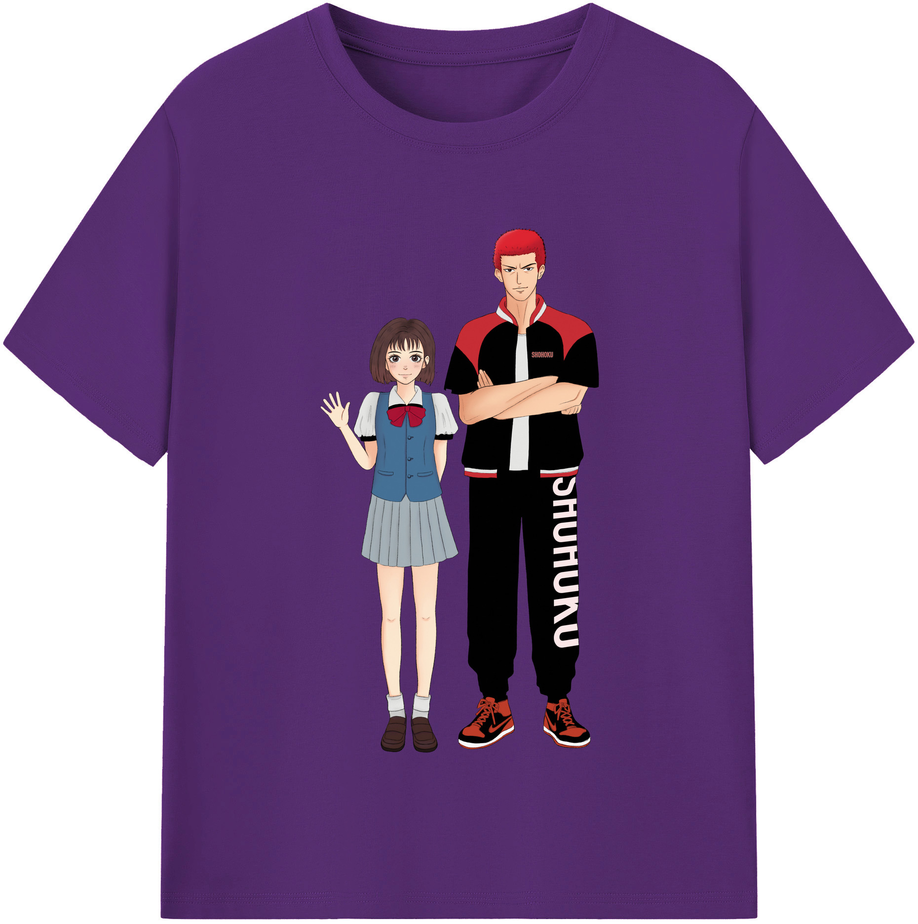 SLAM DUNK／スラムダンク 綿100％半袖Tシャツ（フロントプリント）